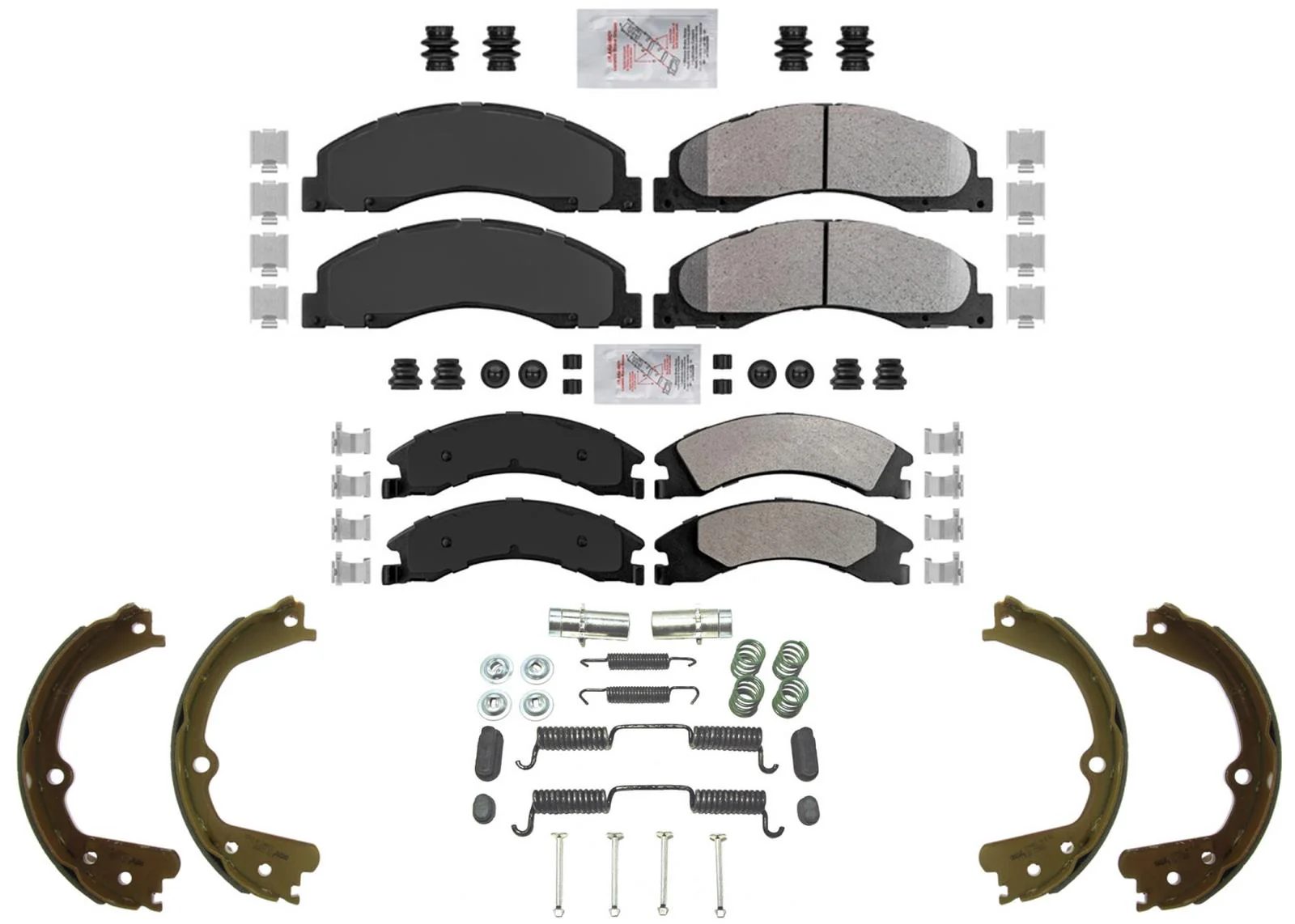 Fleet Duty Disc Brake Pads Parking Brake Shoes For Ford E350 Super Duty 08-2023