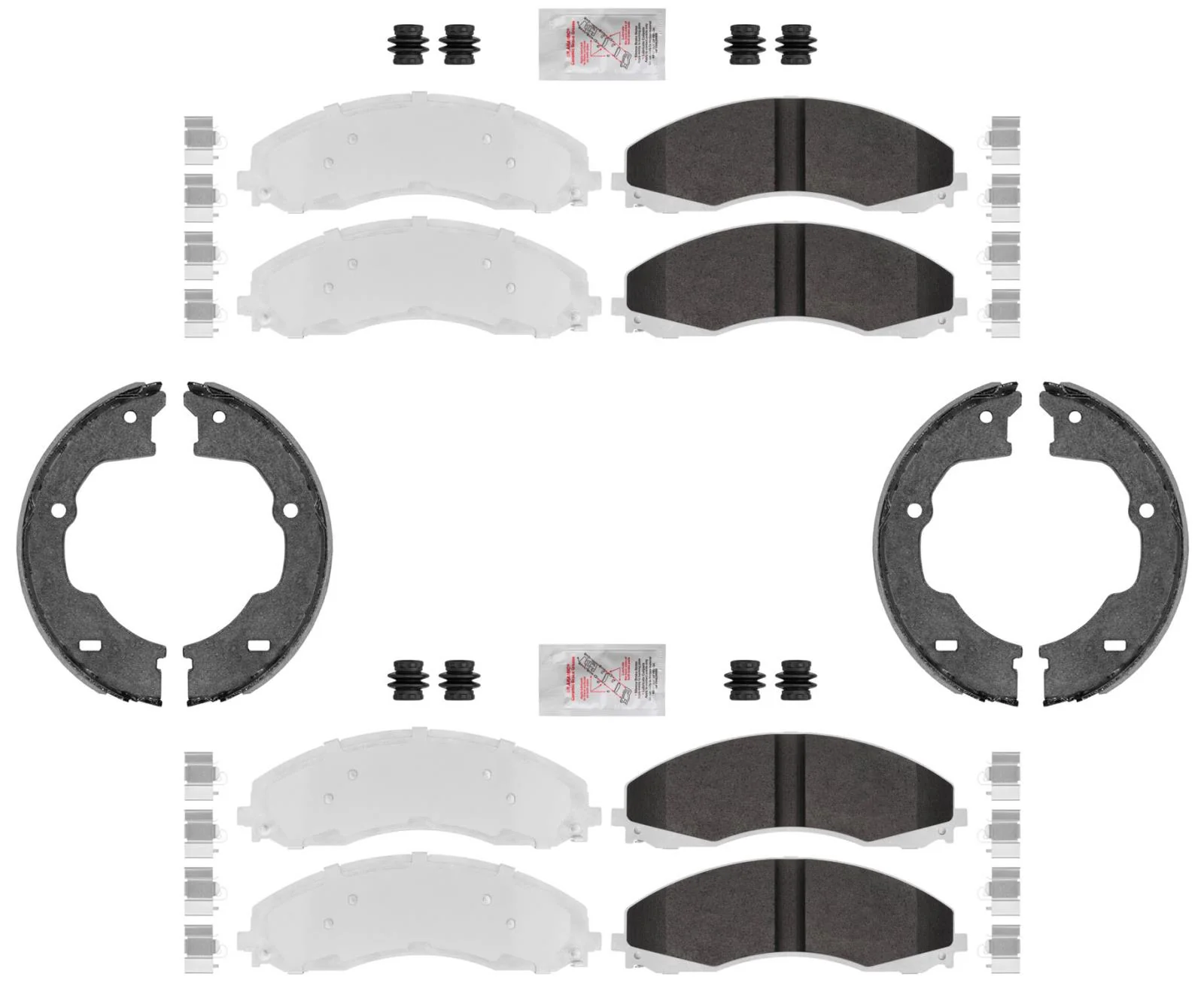 Fleet Frt Rr Galvanized HD Disc Brake Pads- Canadian Made For 17-23 Ford F450