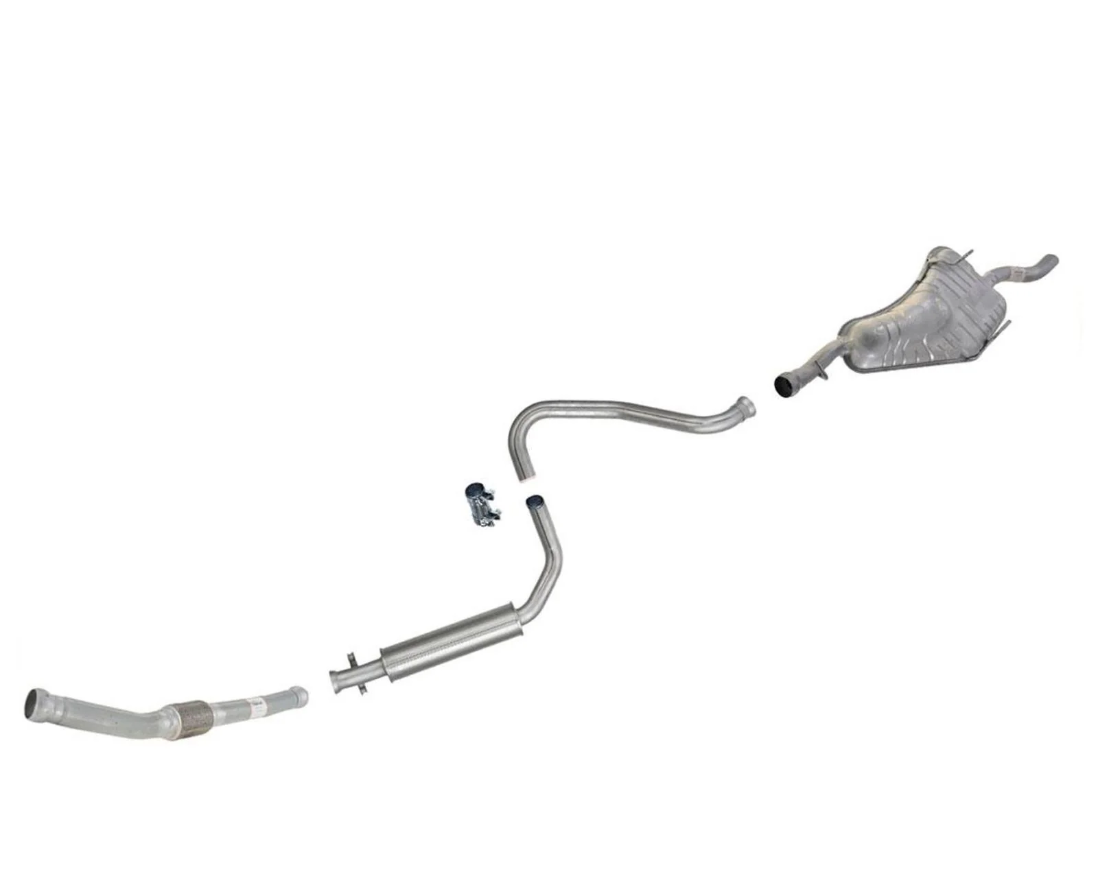 Flex Pipe Resonator Pipe & Muffler for Saab 9-3 9 3 Base & SE 2.0L Turbo 00-03