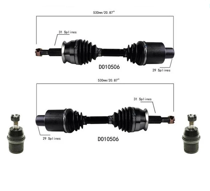 For 01-03 Dodge Durango & 01-04 Dakota Front CV Drive Shaft Axle & Ball Joints