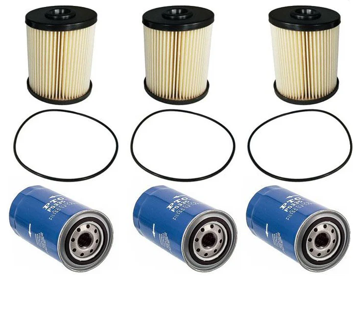 For 03-09 Ram 2500 5.9L Cummins Diesel Oil Filter Fuel Filter Water Separator 6P
