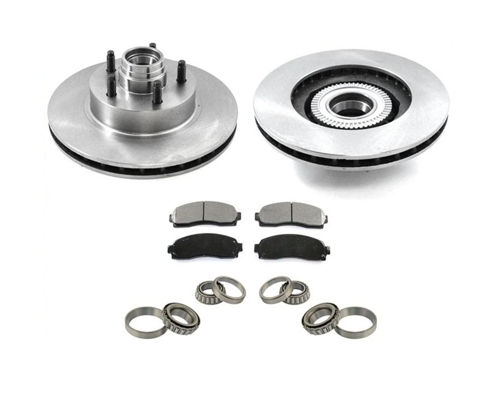 For 03-11 Ranger Rear Wheel Drive 4W ABS Front Brake Rotors Pads Wheel Bearings
