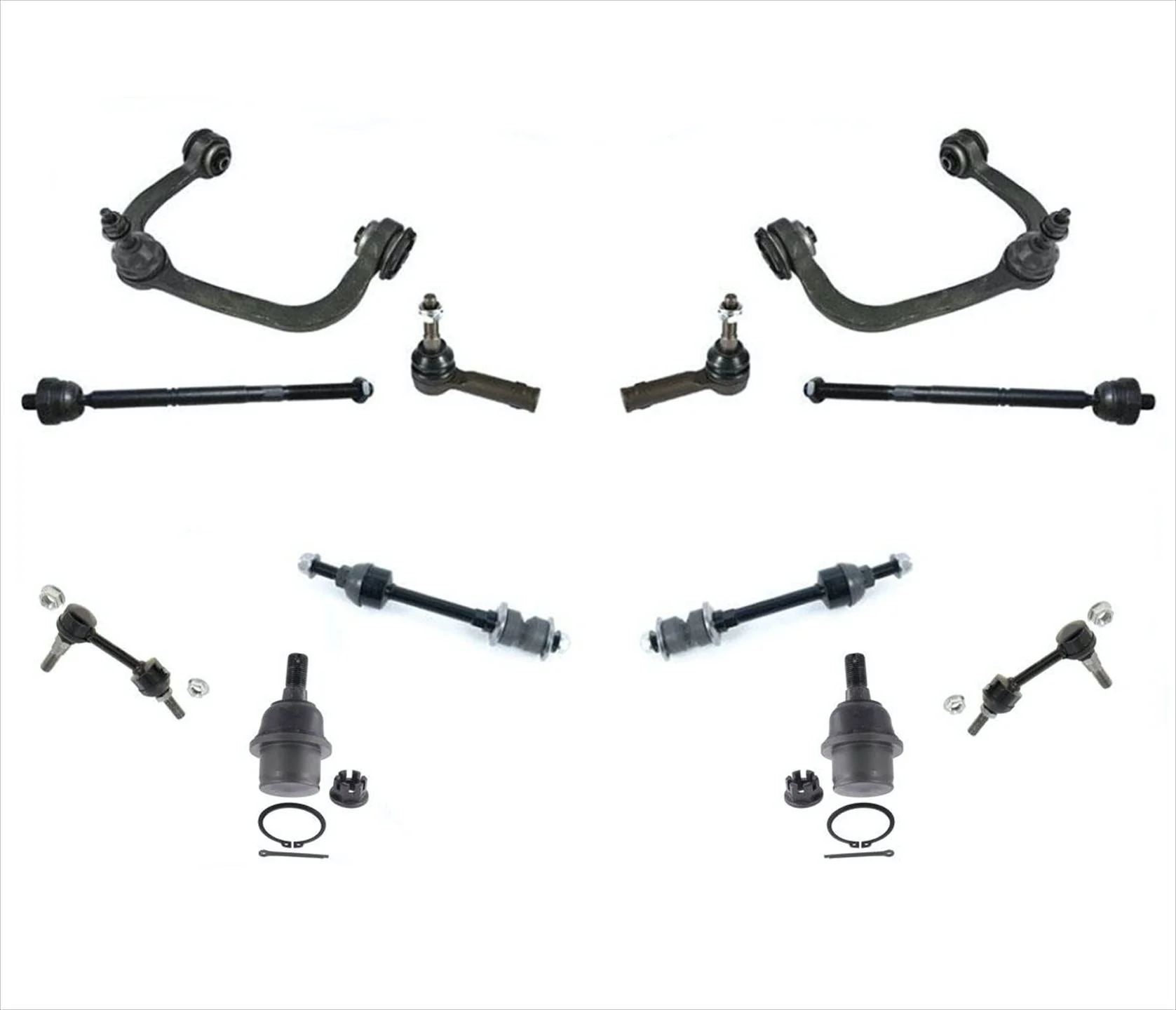 For 04-08 F150 4 Wheel Drive 4x4 Ball Joints Bushings Tie Control Arms 12pcs