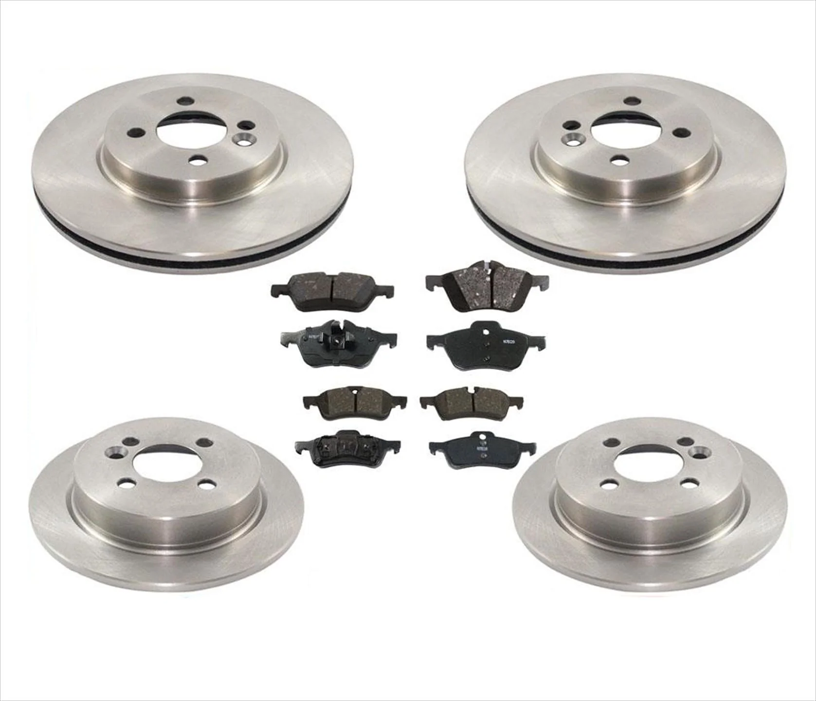 For 07-08 Mini Cooper Convertible 294MM Front & 259MM Rr Brake Disc Rotors Pads
