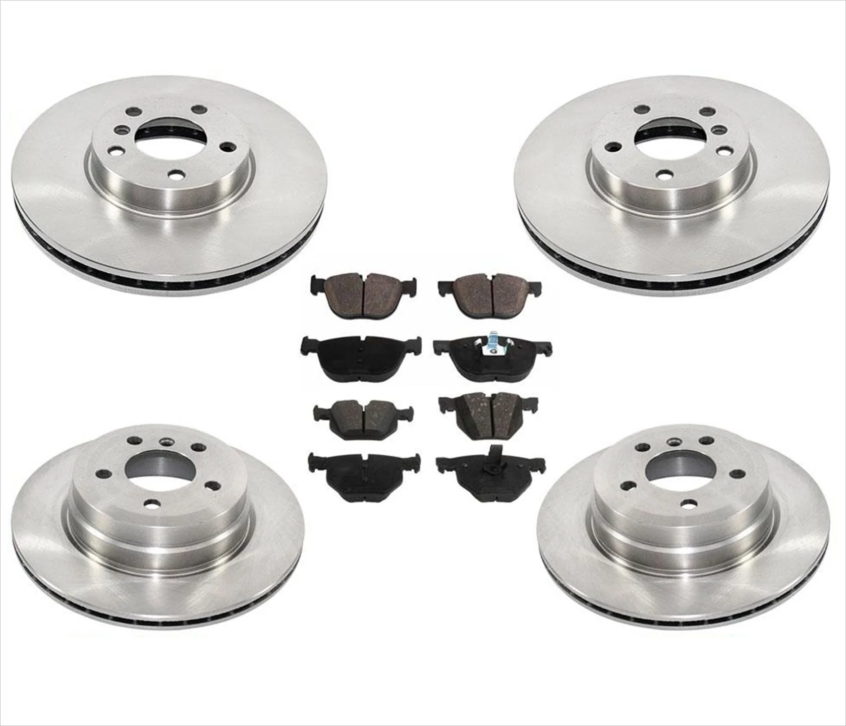 Fits 2007-2014 BMW X5 3.0L Gas Engine Front & Rear Brake Rotor & Brake Pads