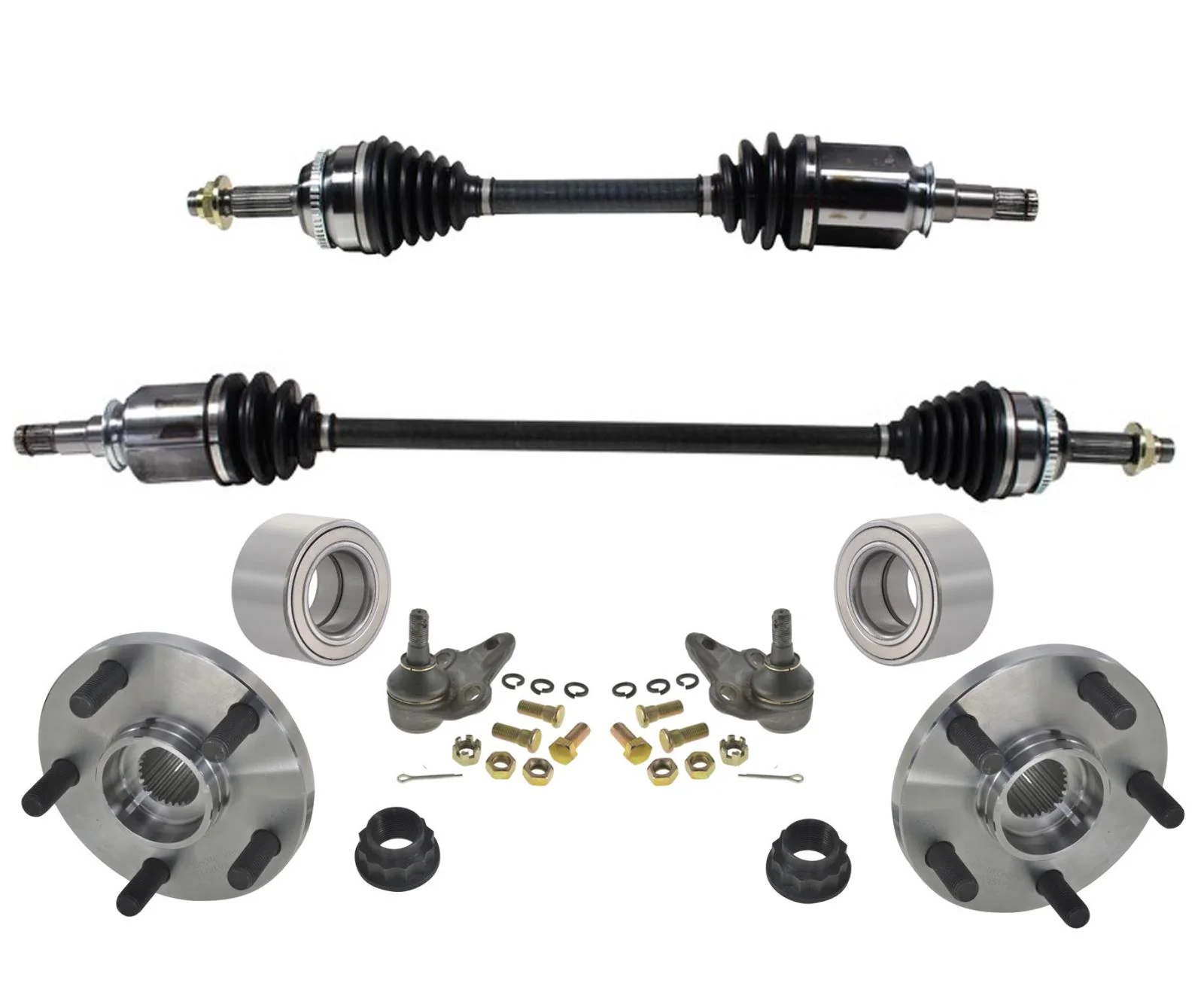 For 09-13 Toyota Corolla 1.8L Axle CV Drive Shafts Hub Bearing Ball Jnt 6pc