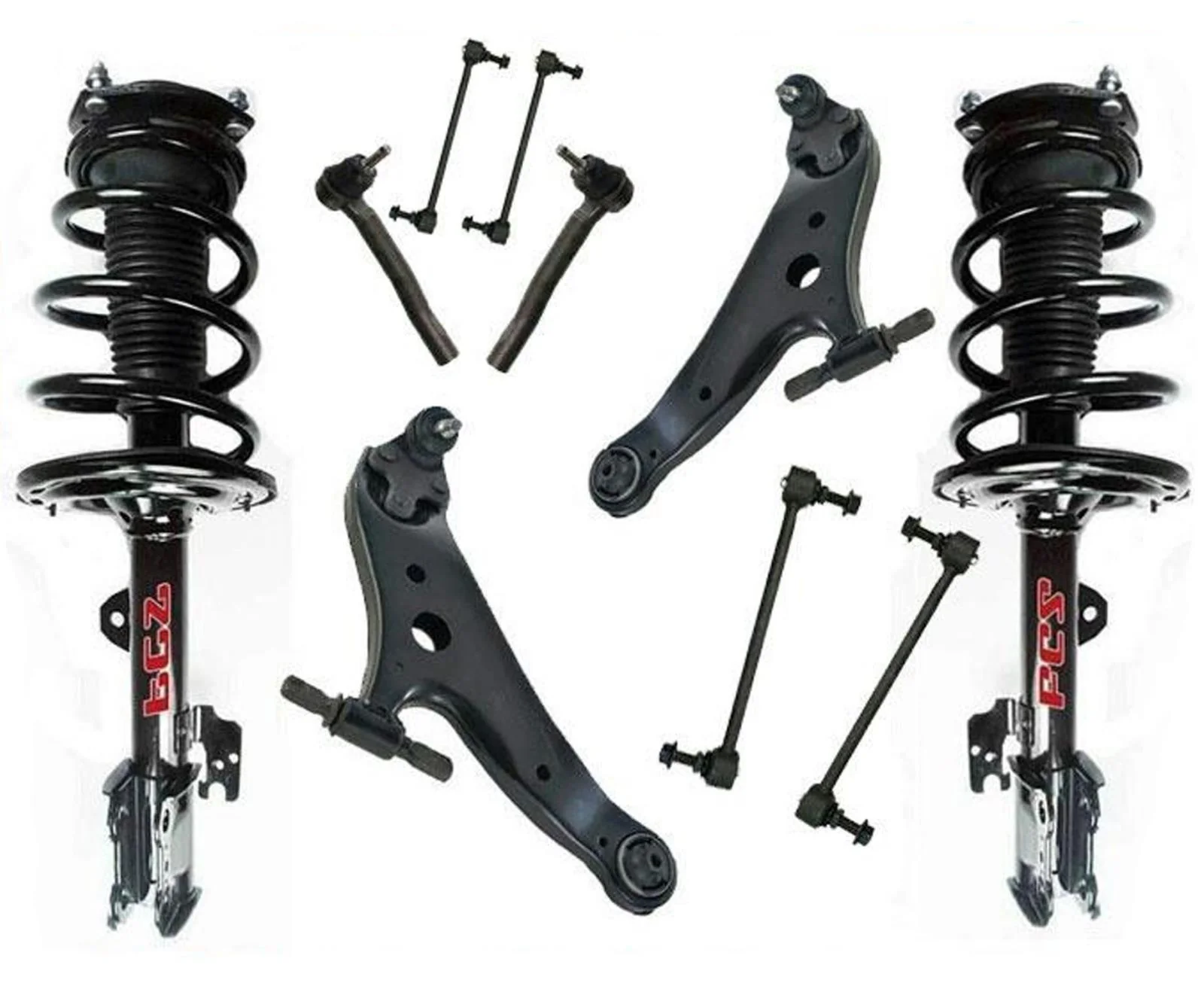 Front Strut Lower Control Arms Tie Rod & Links For Toyota Venza 2009 2015 2016