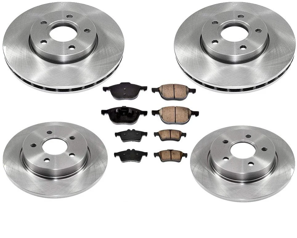 For 12-18 4 Wheel Disc Focus Front & Rear Brake Rotors & Pads Kit 6pc