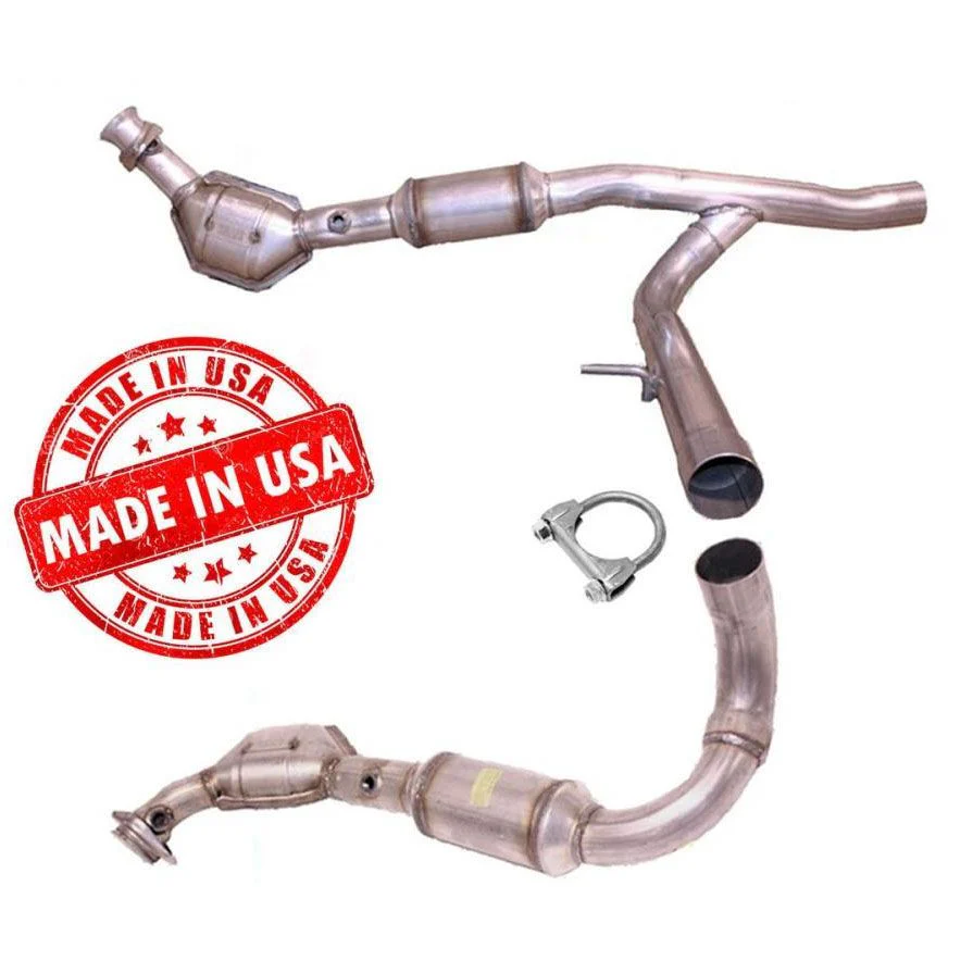 Eng Y Pipe Dual Catalytic Converters For 2004-2008 Ford F150 5.4L 4 Wheel Drive