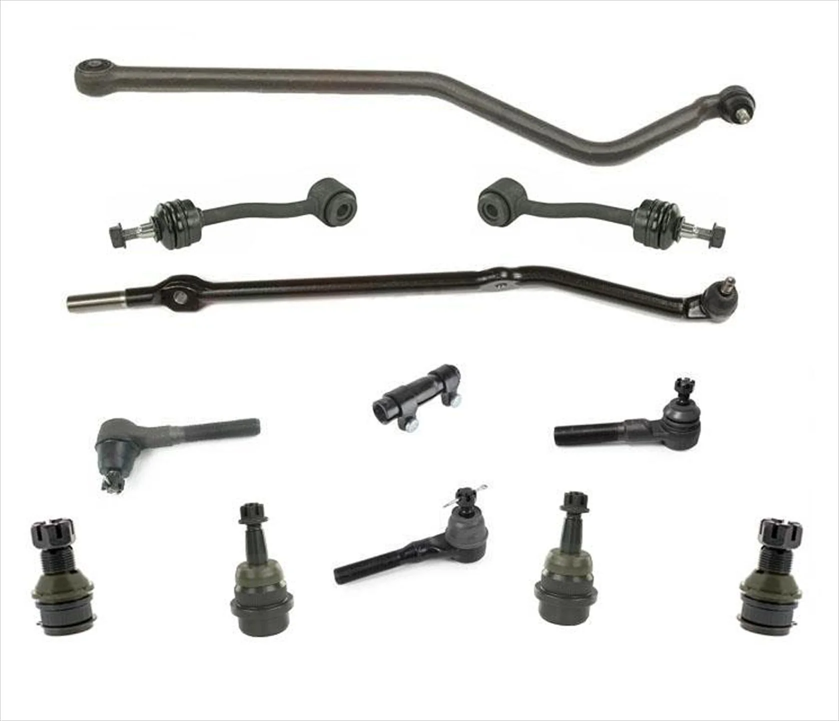 for 93-98 4.0L Grand Cherokee Drag Link Tie Rod Rods Track Bar Steering 12pc