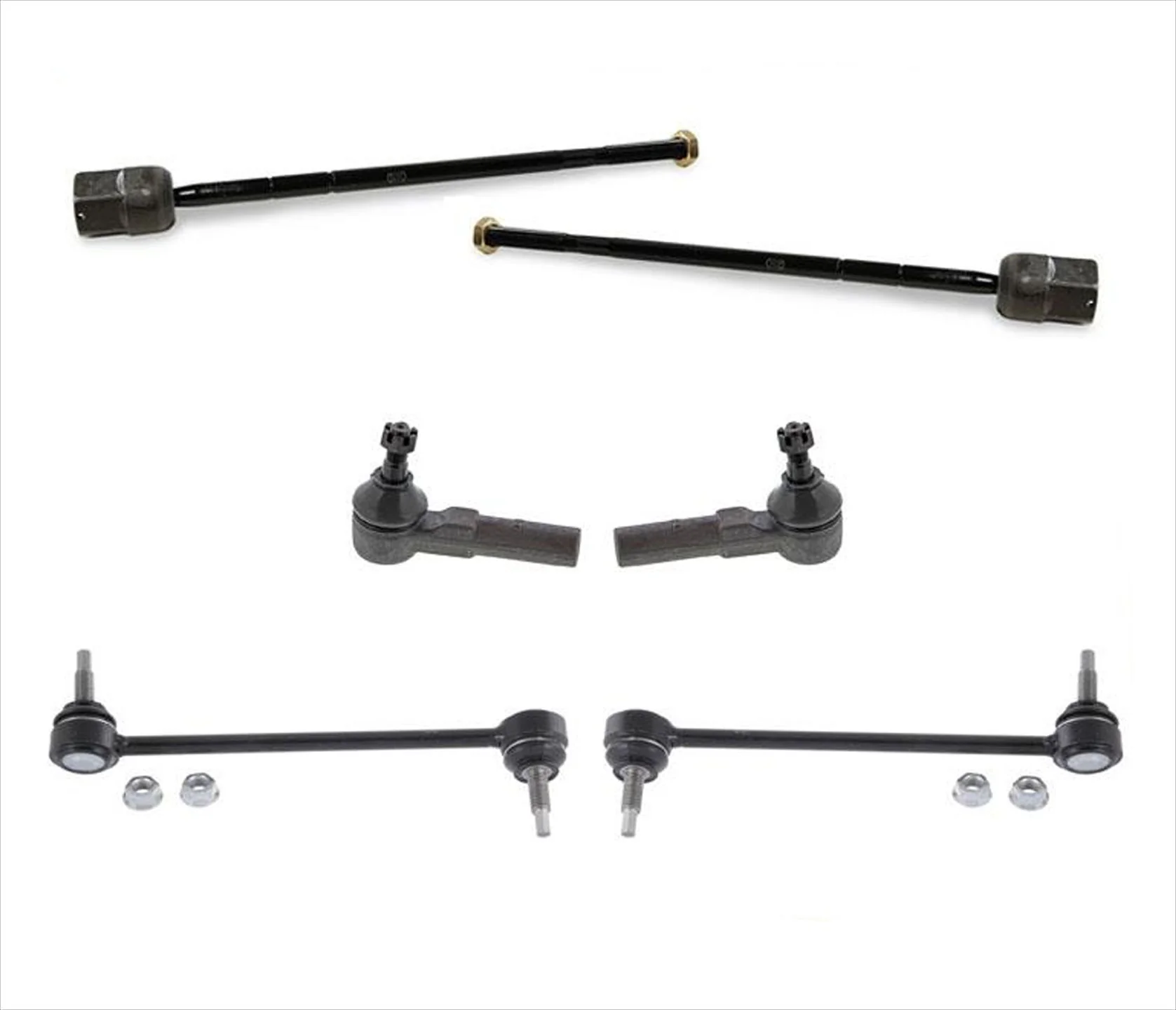for 95-03 Windstar 6 pc Chassis Kit Inner & Outer Tie Rods Sway Bar Links