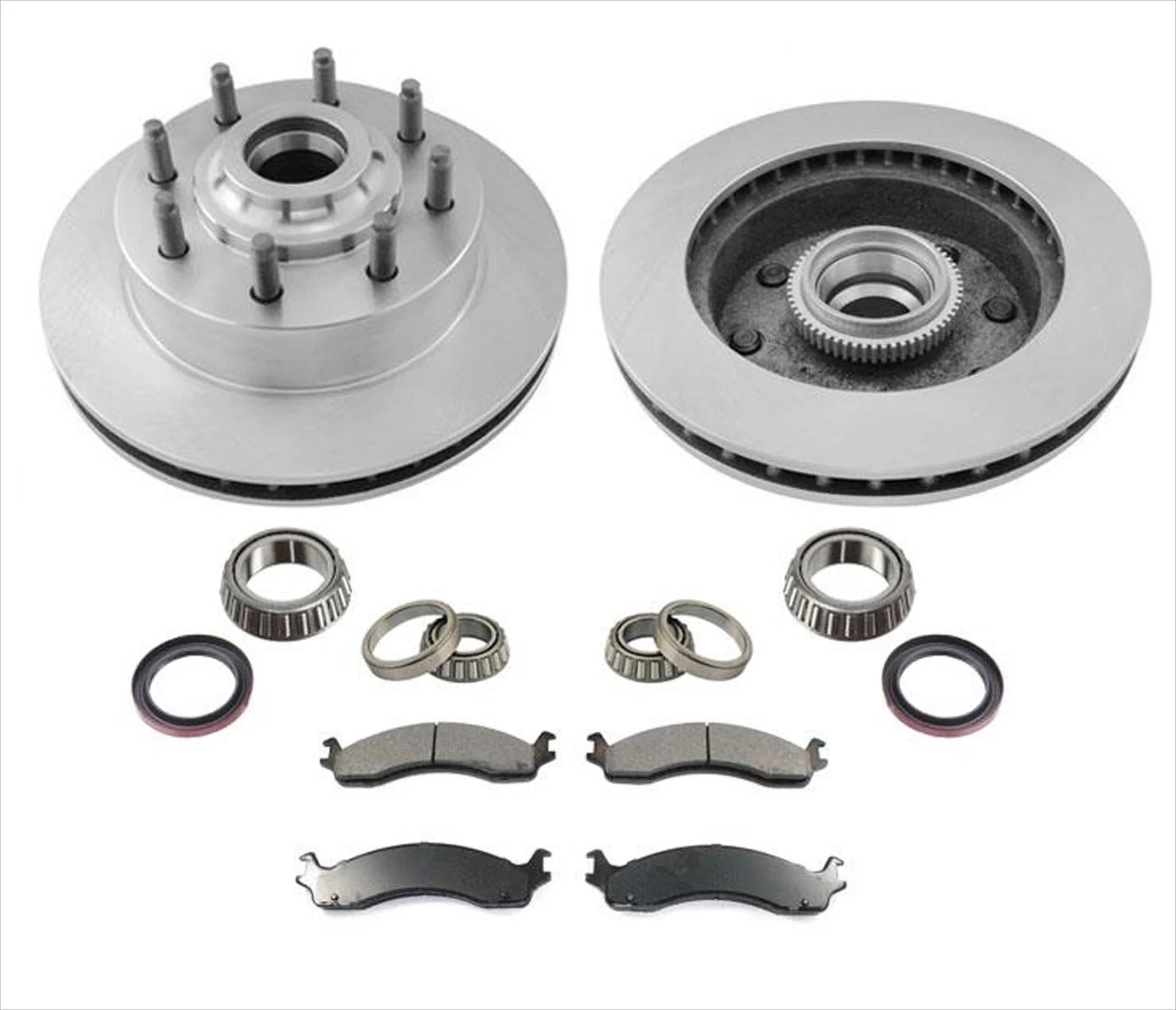 for 98-03 Dodge Ram Van 2500 Wheel Bearings Brake Front 8 Stud Rotors & Pads
