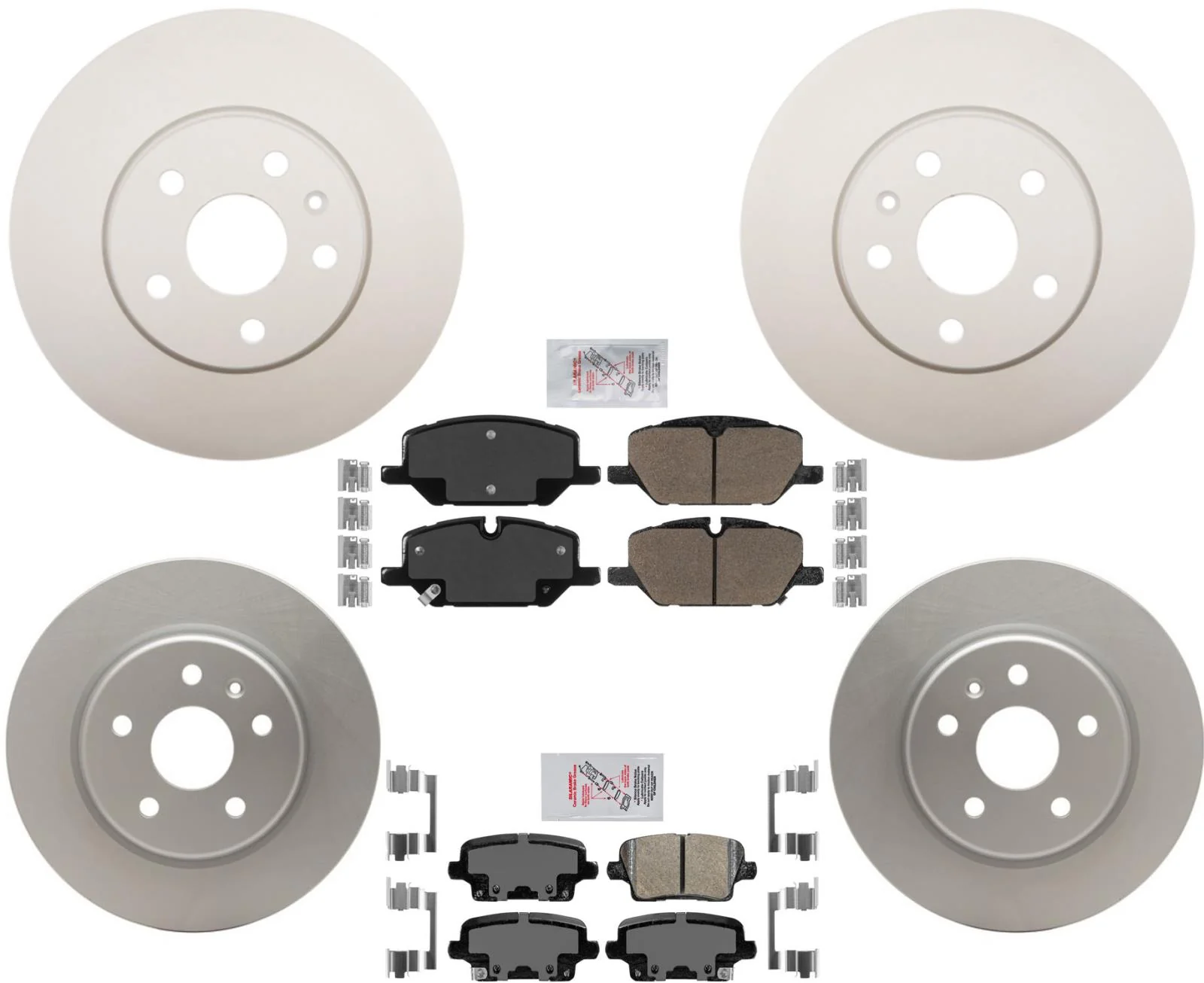 For Buick Envision 2021-2023 Front and Rear Coated Brake Rotors & Brake Pads