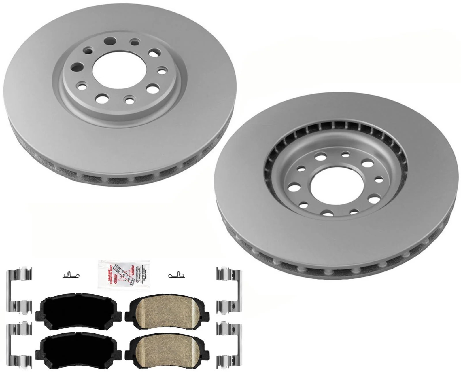 For Dodge Dart 2013-2016 Coated Front Disc Brake Rotors & Ceramic Pads