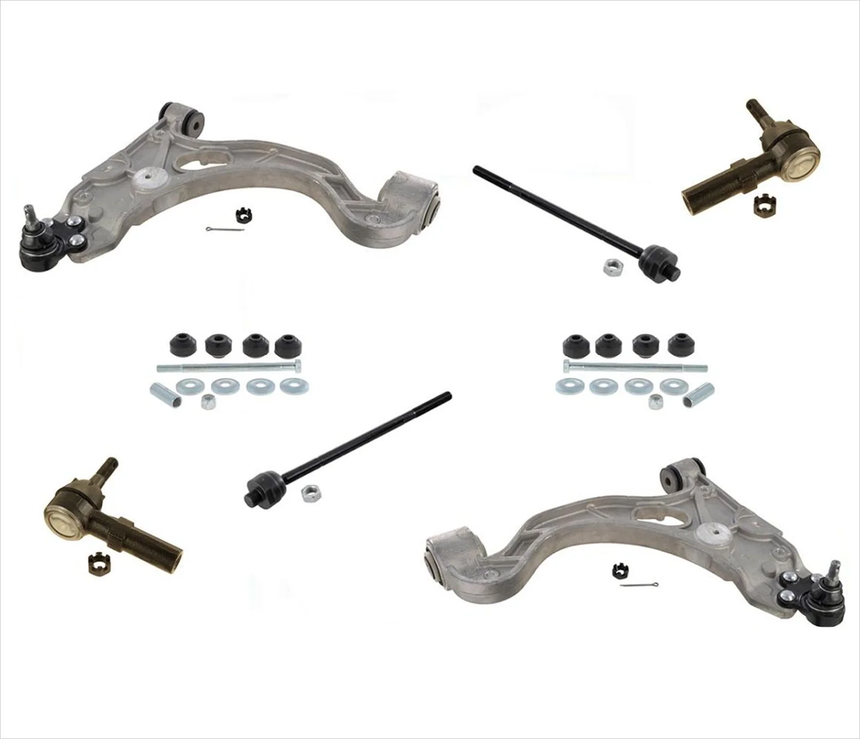 Front Lower Control Arms Tie Rods & Links For Pontiac Bonneville 2000 2001 2005