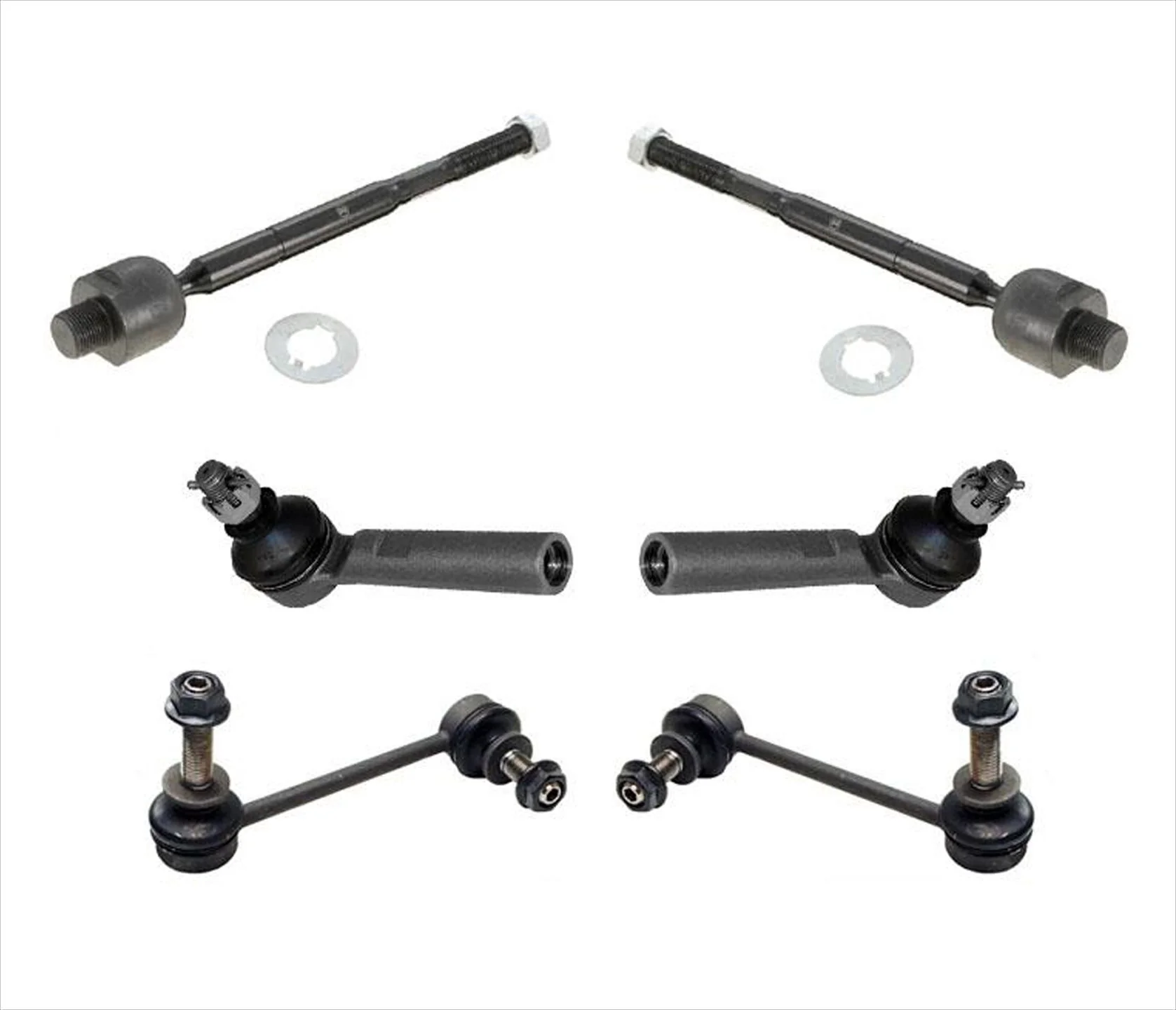 For GX470 03-09 & 4 RUNNER 03-09 Steering Tie Rods Ends Sway Bar Links 6Pc kit