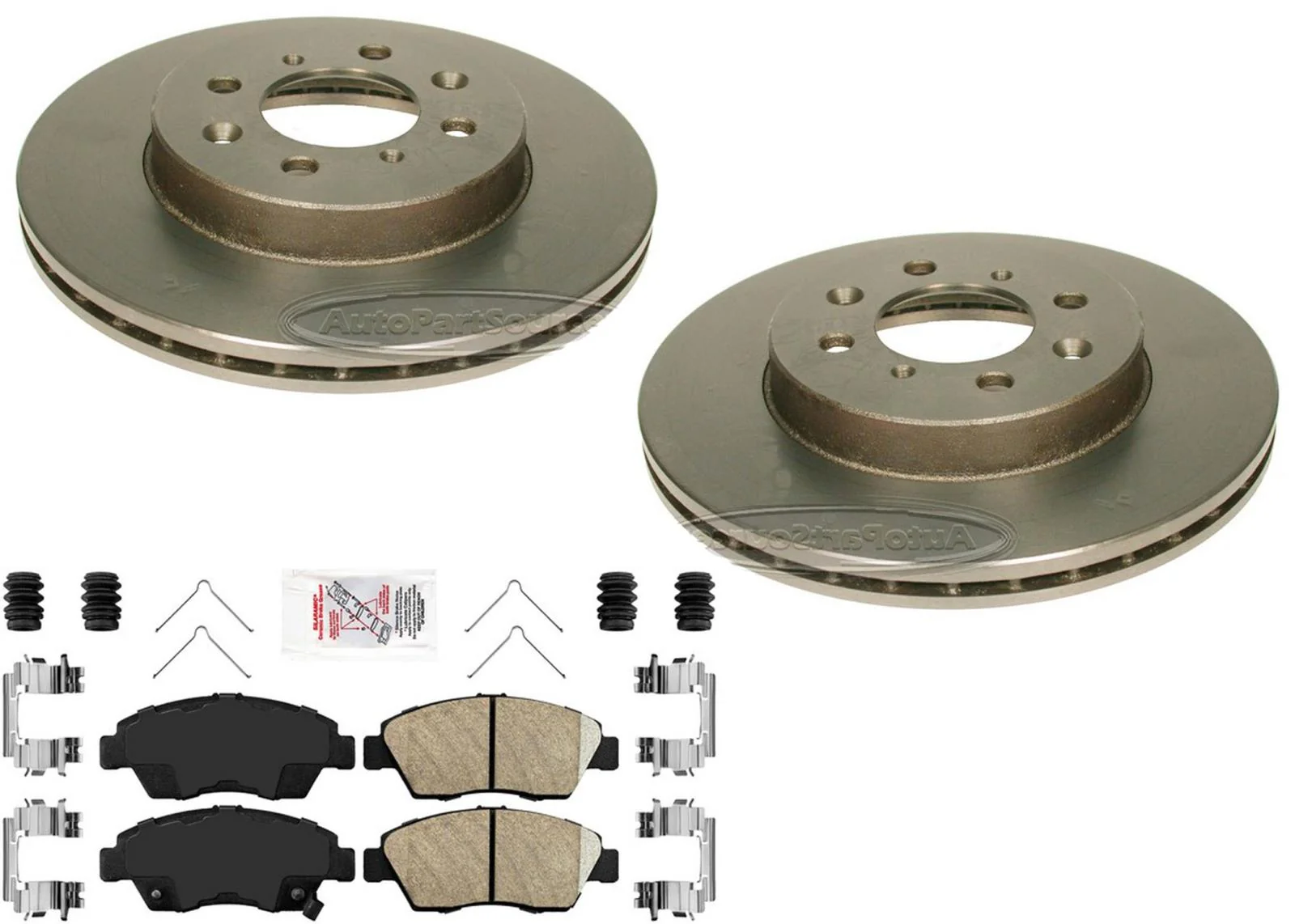 for Honda Civic Si 2.0 2002-2003 Performance Carbon Front Brake Rotors with Pads