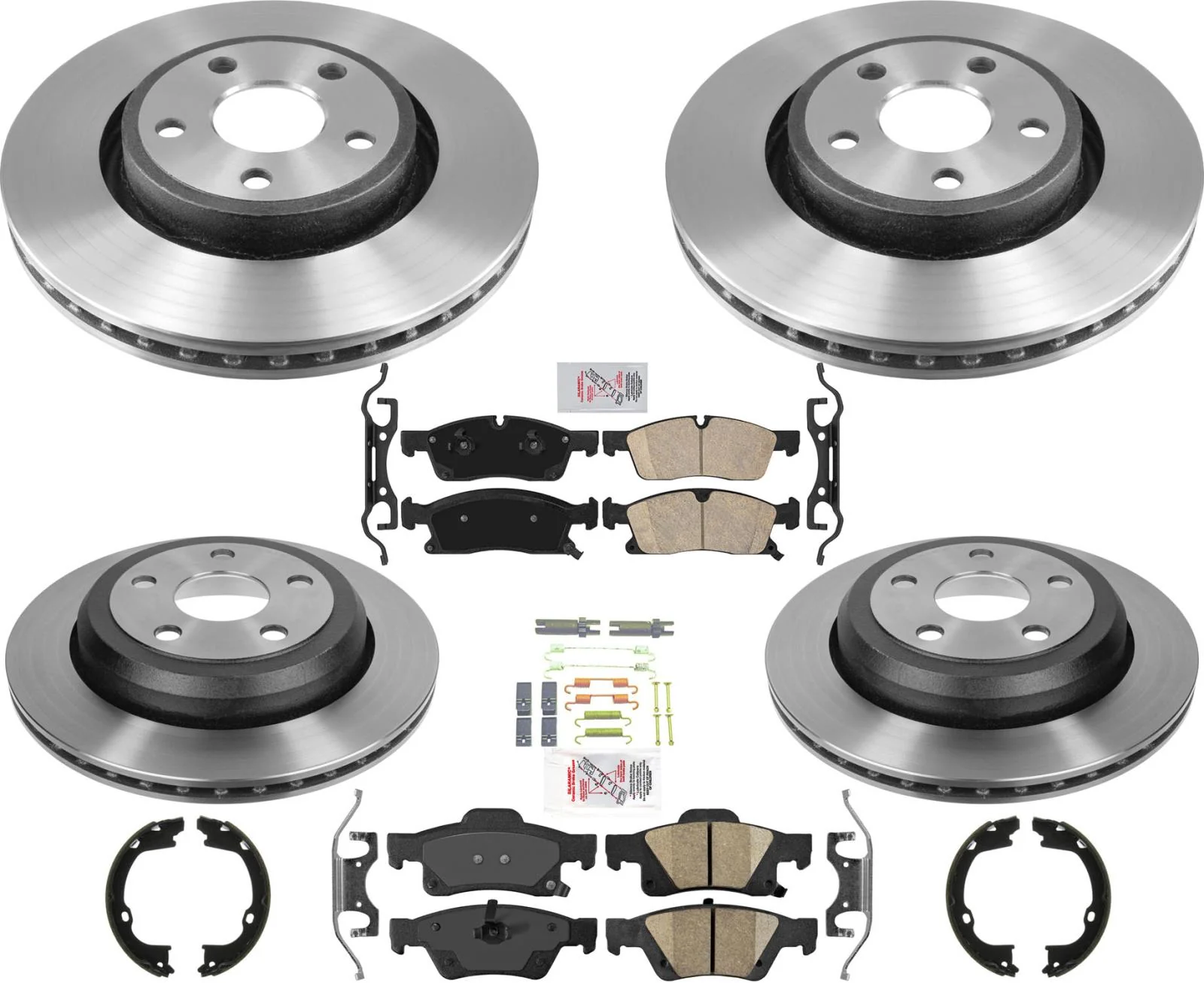 For Jeep GRAND CHEROKEE 17-2021 Larger 350MM Disc Brake Rotors and Brake Pads