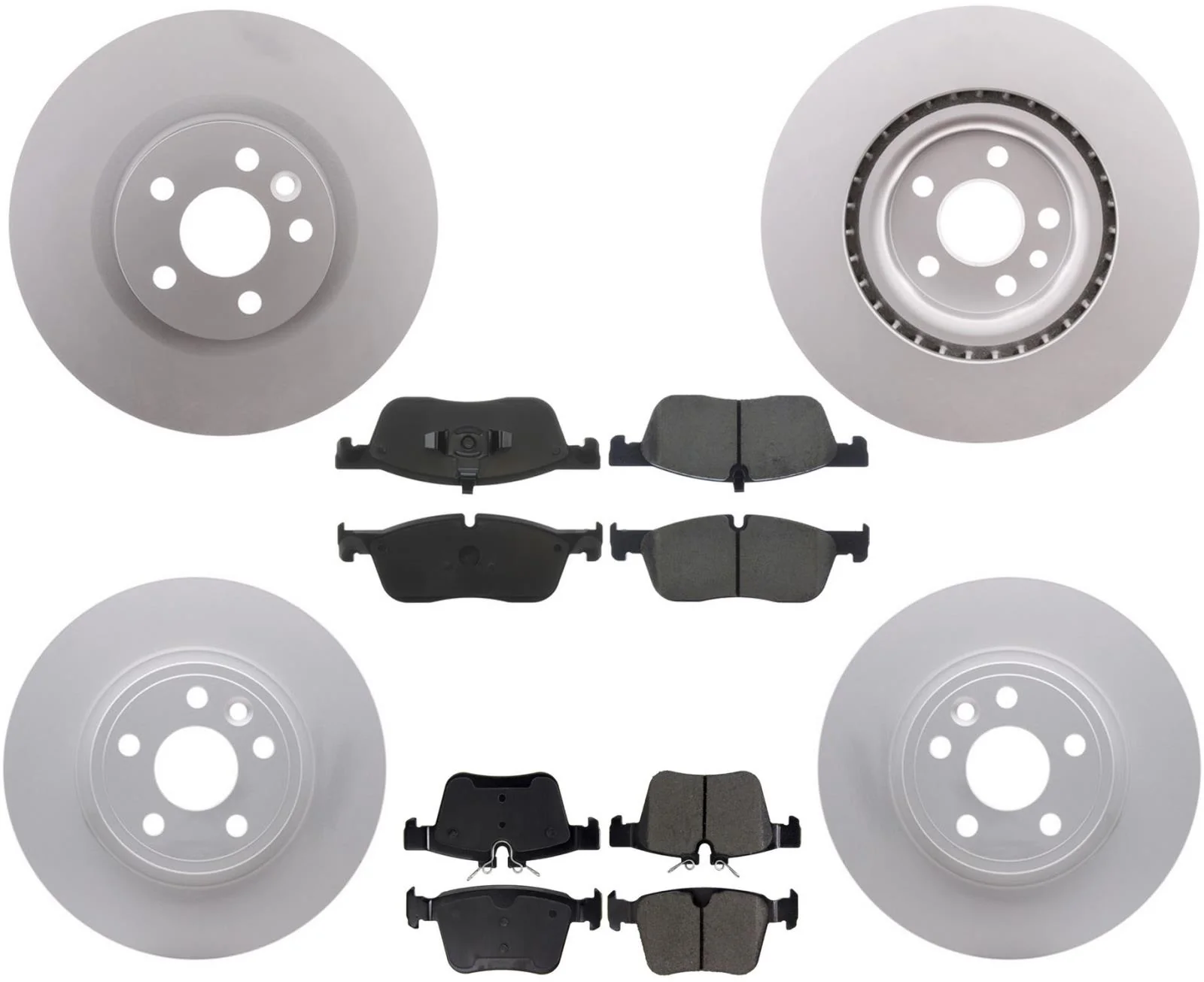 For Land Rover Discovery Sport 2015-19 F&R Disc Brake Rotors Ceramic Brake Pads