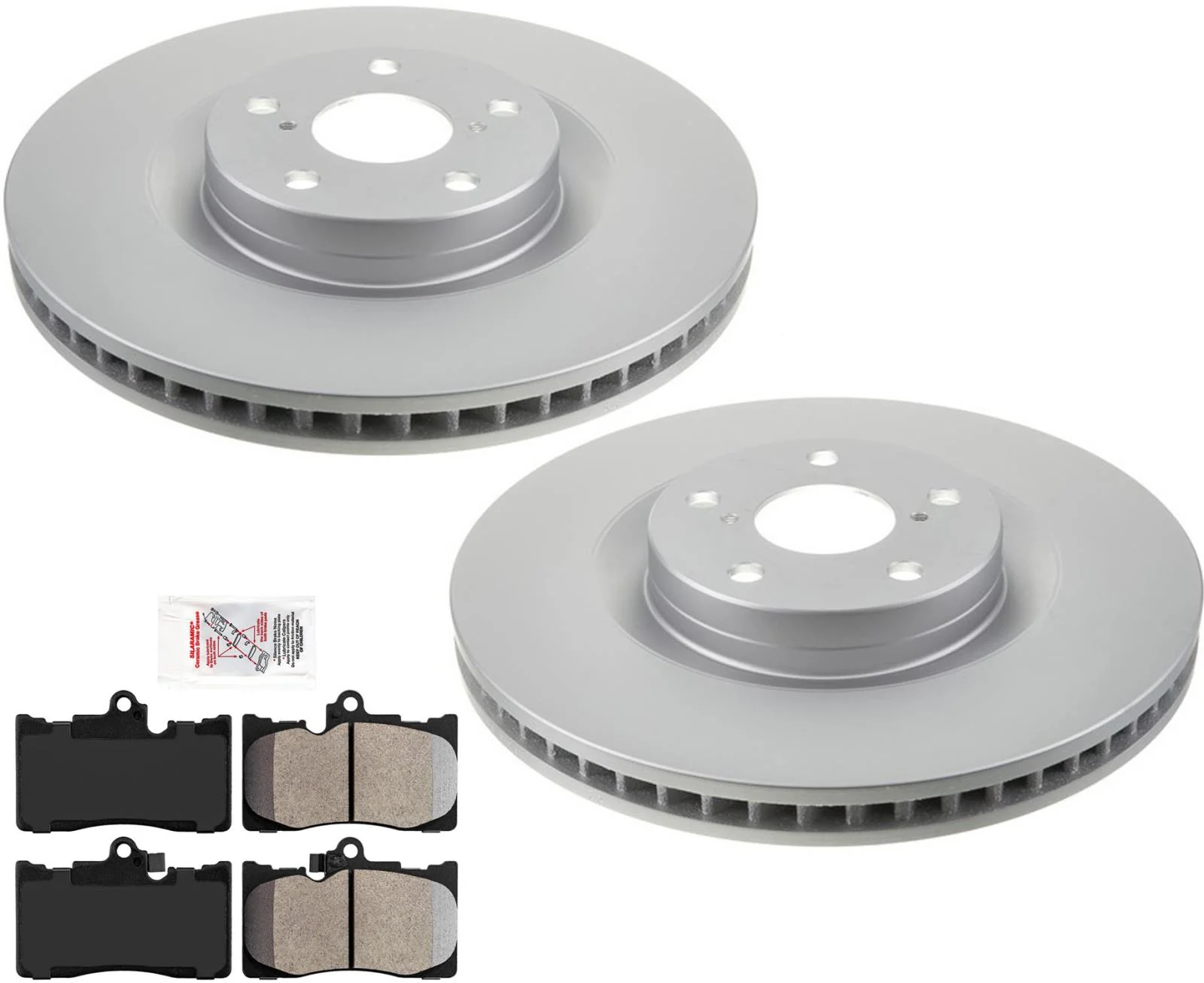 For Lexus IS350 21-23 All Wheel Drive Disc Brake Rotors Coated Disc Brake Pads
