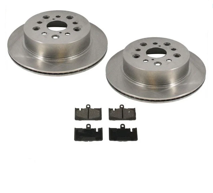 for Lexus LS430 01-06 Rear Brake Disc Rotor Rotors & Ceramic Pads 3pc