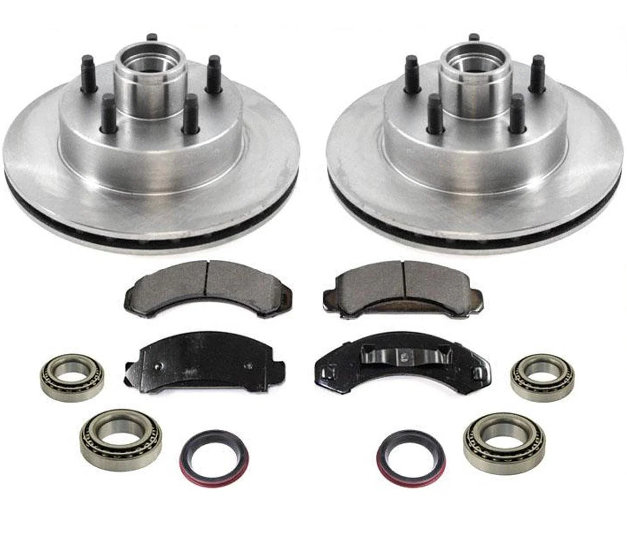 Front Disc Brake Rotors Pads Bearings for REAR-WHEEL-DRIVE Ford Ranger 1983-94