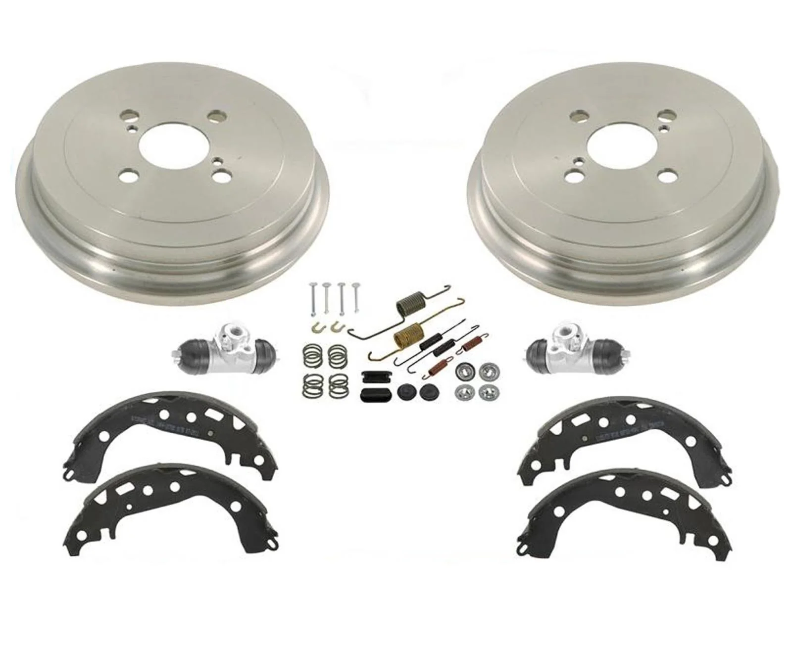 For Toyota 2006-13 Yaris Rear Brake Drums and Brake Shoes with Springs Wheel Cyl