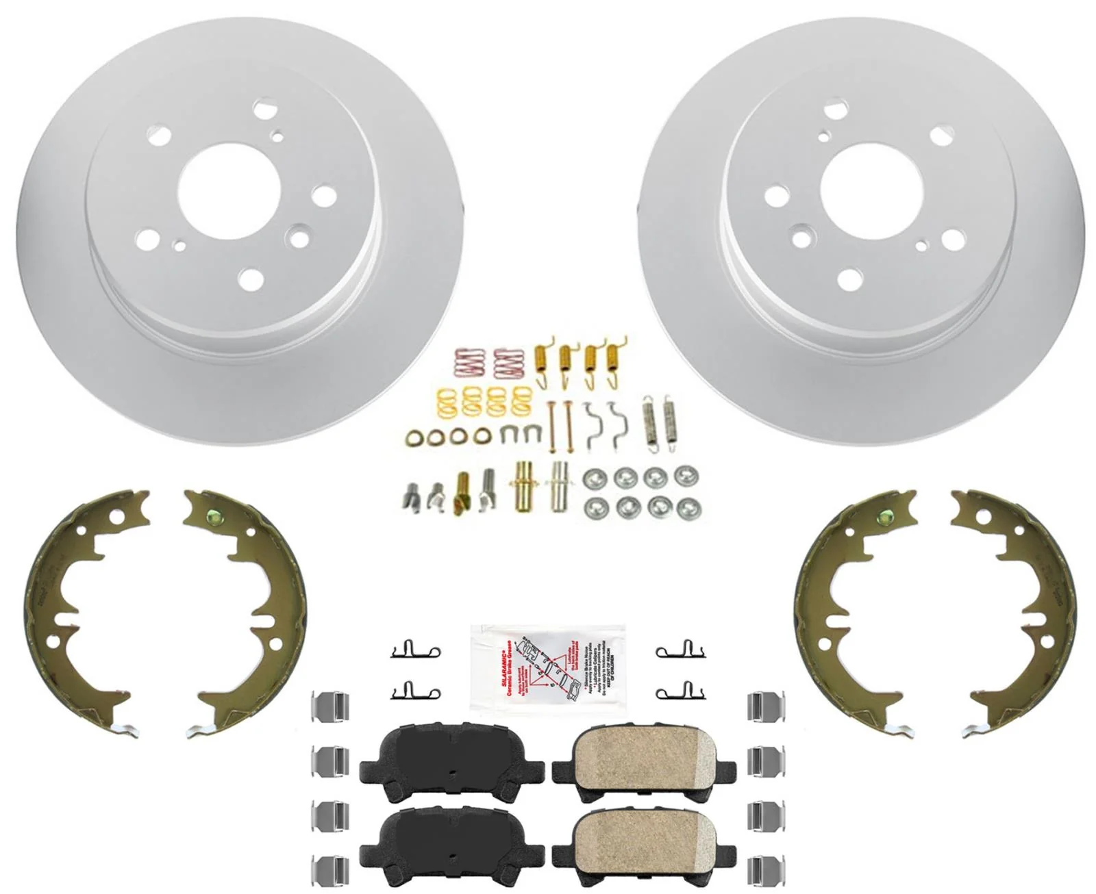 For Toyota Avalon 2000-04 Rear Disc Brake Rotors Coated Disc Brake Pads Parking