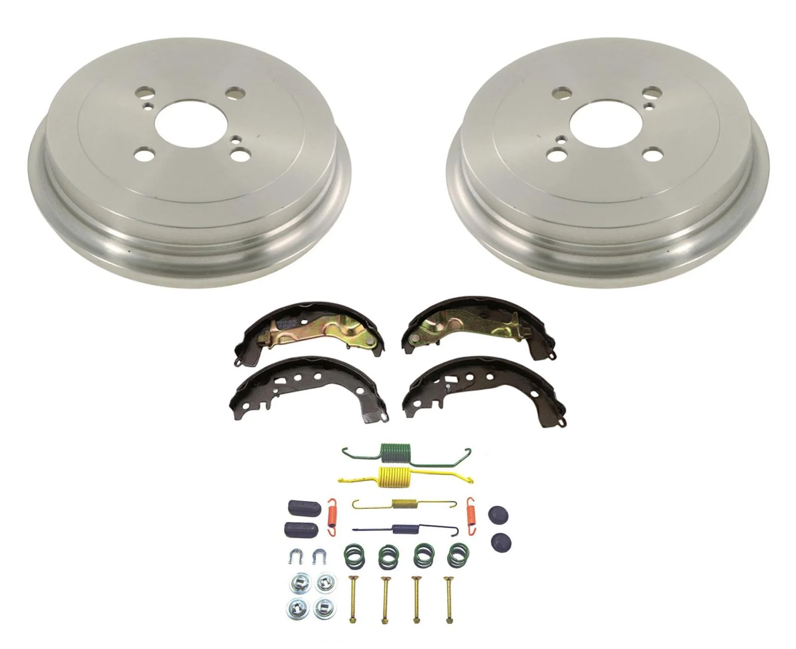 For Toyota Yaris 15-18 Rear Brake Drums and Brake Shoes W/ Springs Hardware