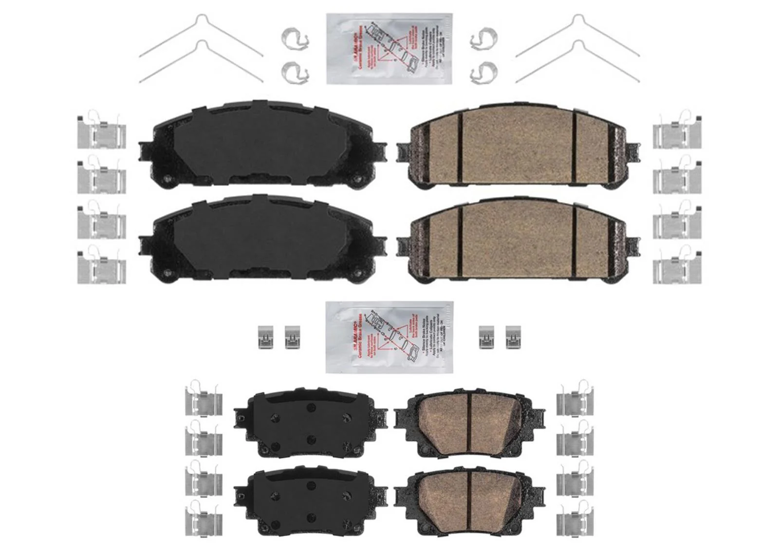 Front and Rear Brake & Ceramic Pads for Toyota Highlander 2020 2021 2022 2023