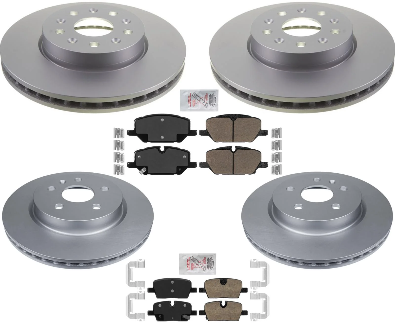 Front and Rear Coated Brake Rotors & Disc Brake Pads For Cadillac CT5 2020-2023