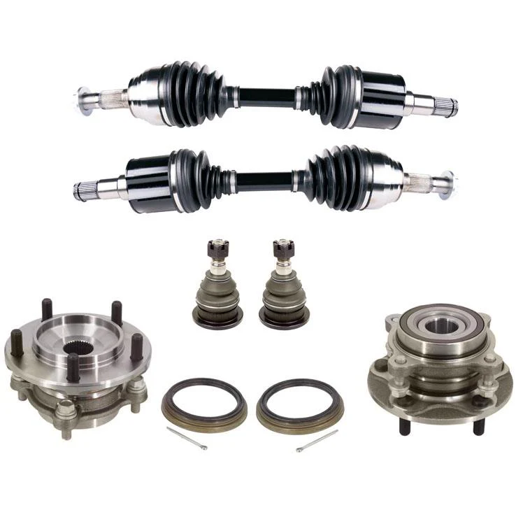 Front Axles Ball Joints Hub Bearings for Toyota Tundra 07-18 4 Wheel Drive Only