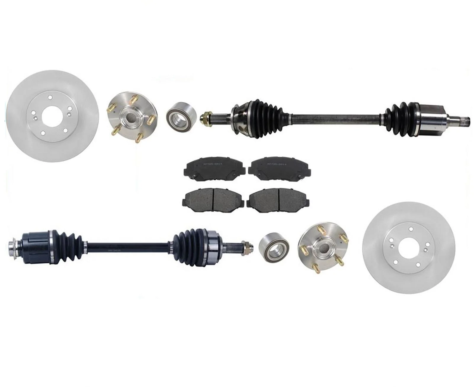 Front Axles Wheel Hub Kits Ceramic Pads & Rotors For ELEMENT SC 07-10 7 PCS