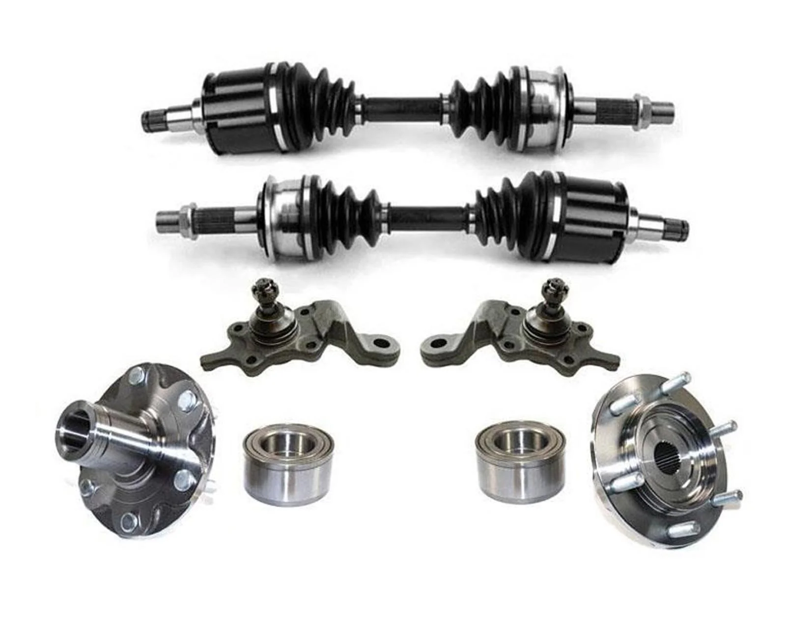 Front Axles Wheel Hubs Ball Joints w Auto Locking Hubs for Toyota Tacoma 95-00