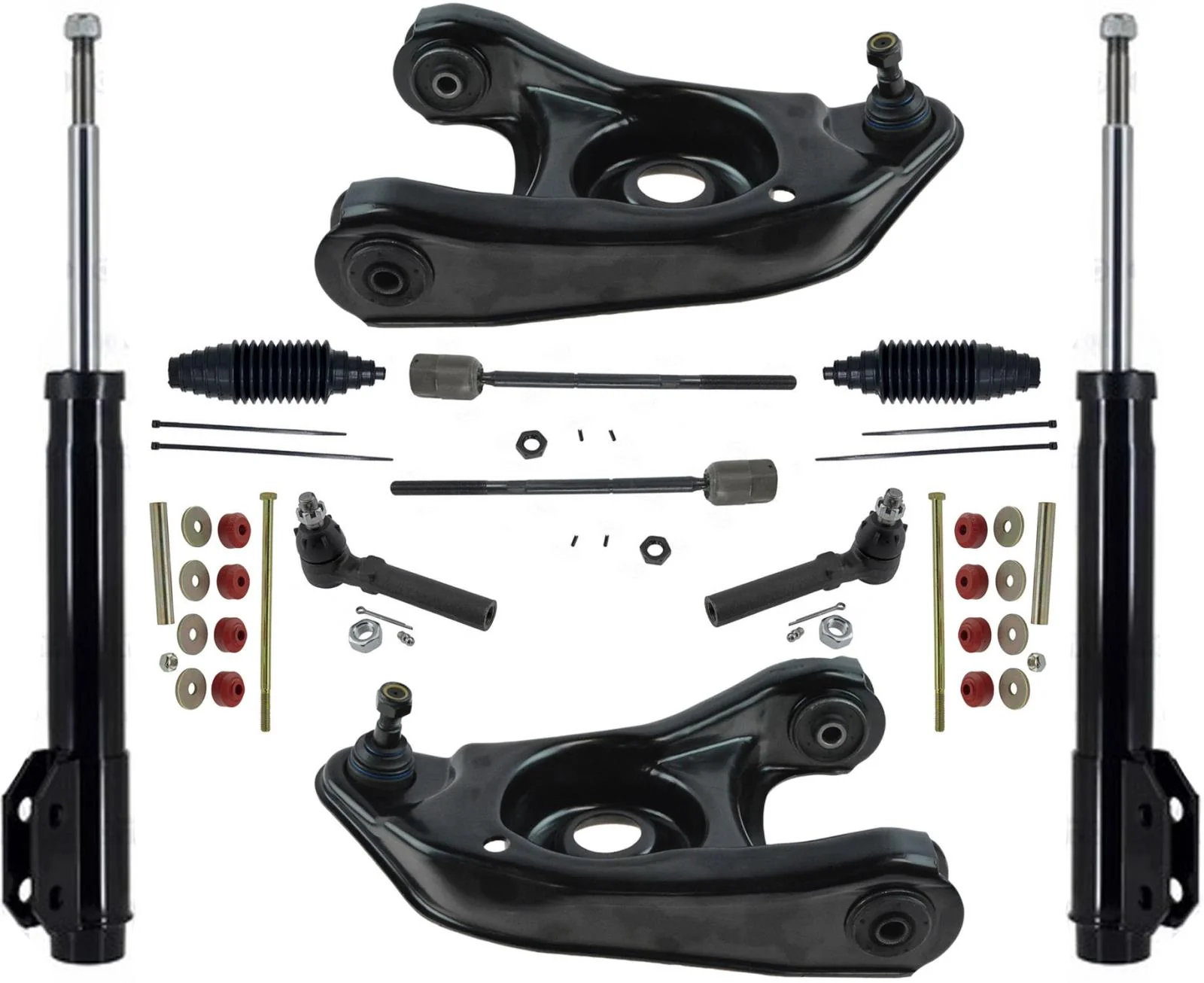 Front Bare Struts Lower Control Arms Tie Rods & Links For Ford Mustang 94-2004