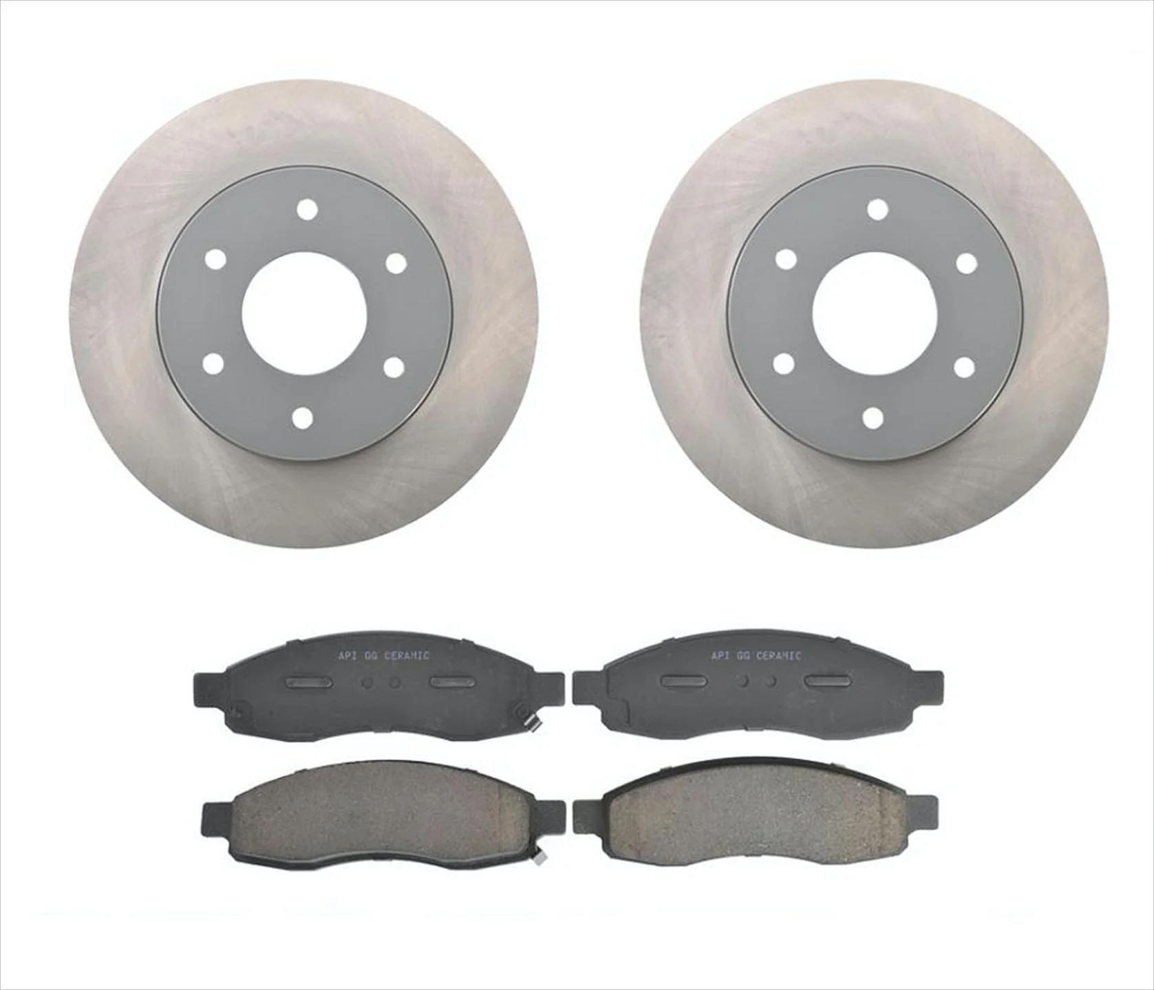 Front Brake Rotors & Ceramic Brake Pads For 2004 Nissan Titan