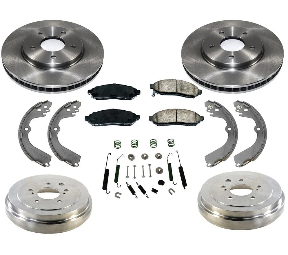 Front Brake Rotors & Ceramic Pads Drums Shoes for Nissan 13-19 NV200 7pc