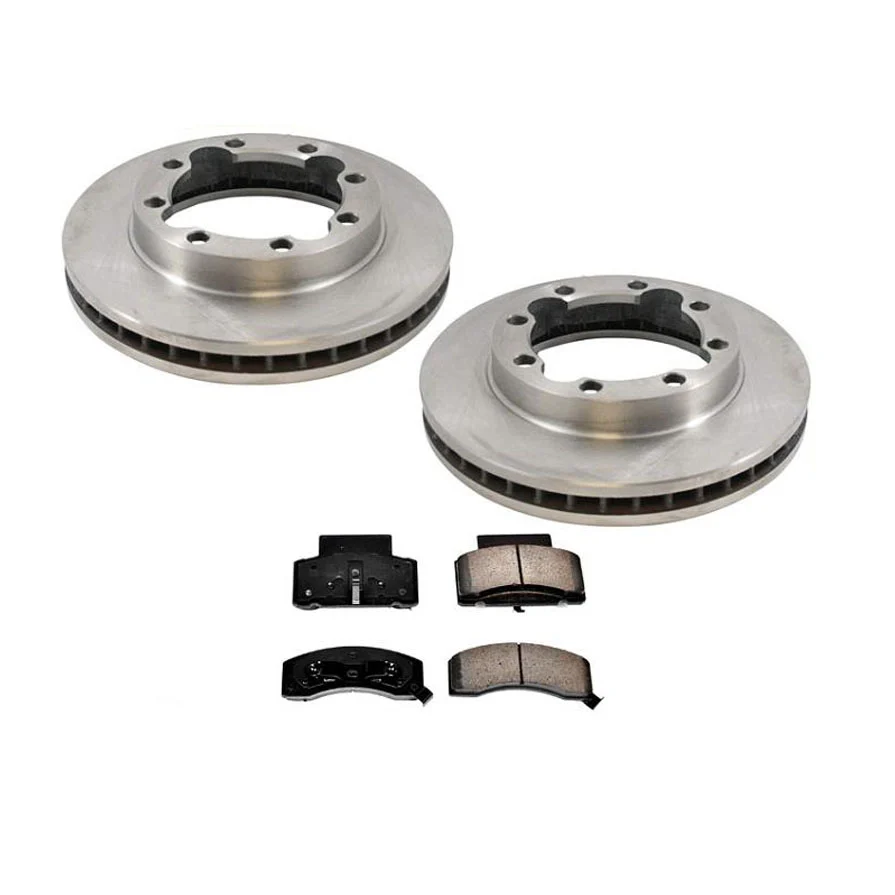 Front Brake Rotors Pads DUAL REAR WHEEL 4 Wheel Drive 90-00 for Chevrolet K3500