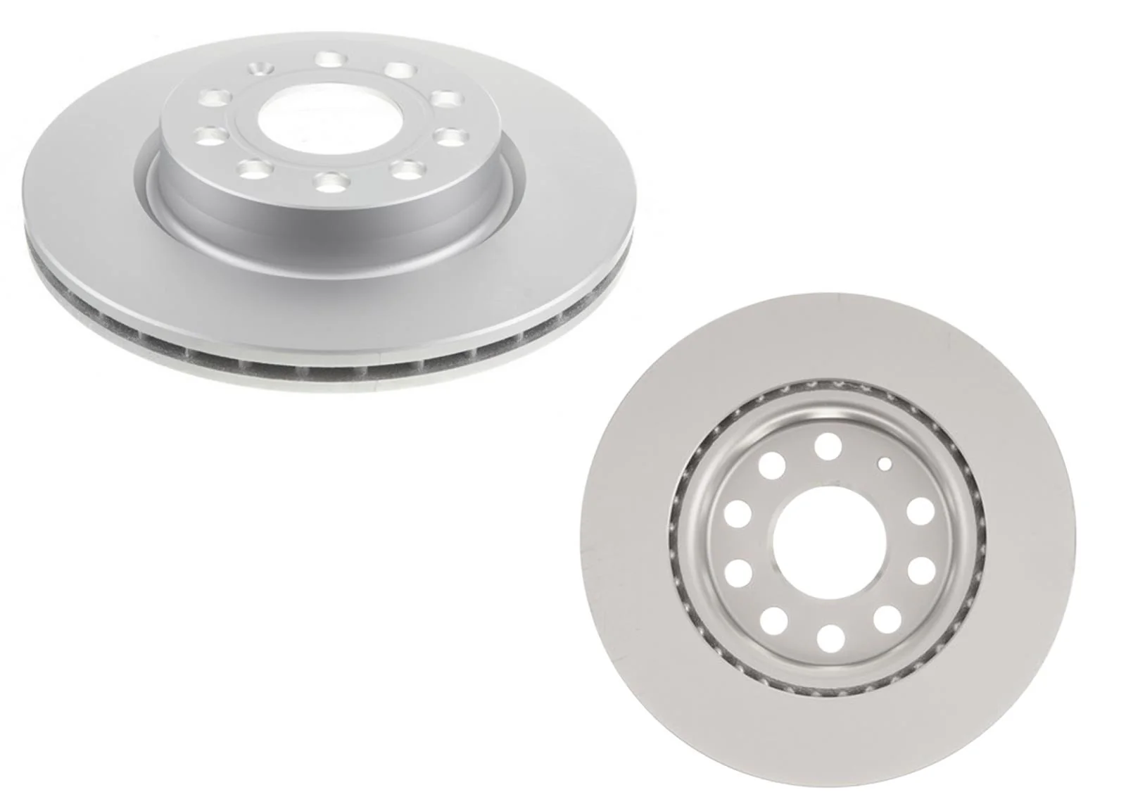 Front Carbon Coated Brake Rotors & EPS Brake Pads For Volkswagen Jetta S 11-17 - Image 2