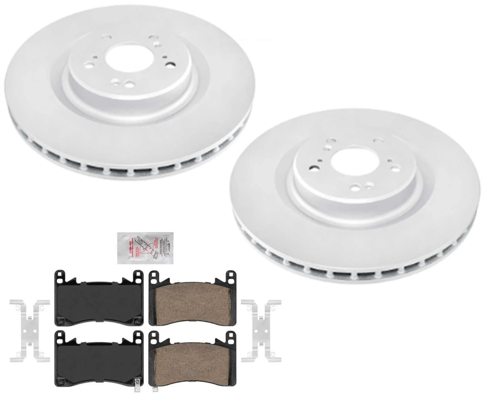 Front Coated Brake Rotors & Brake Pads For Acura MDX Type S 3.0L Turbo 2022-2025