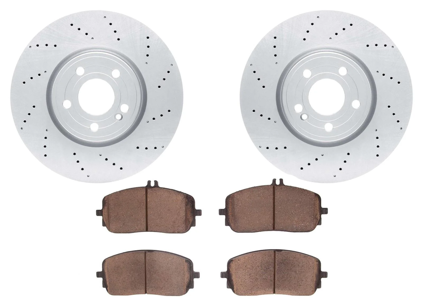 Front Coated Disc Brake Rotors & Pads for Mercedes Benz AMG CLA250 330MM 2020-25