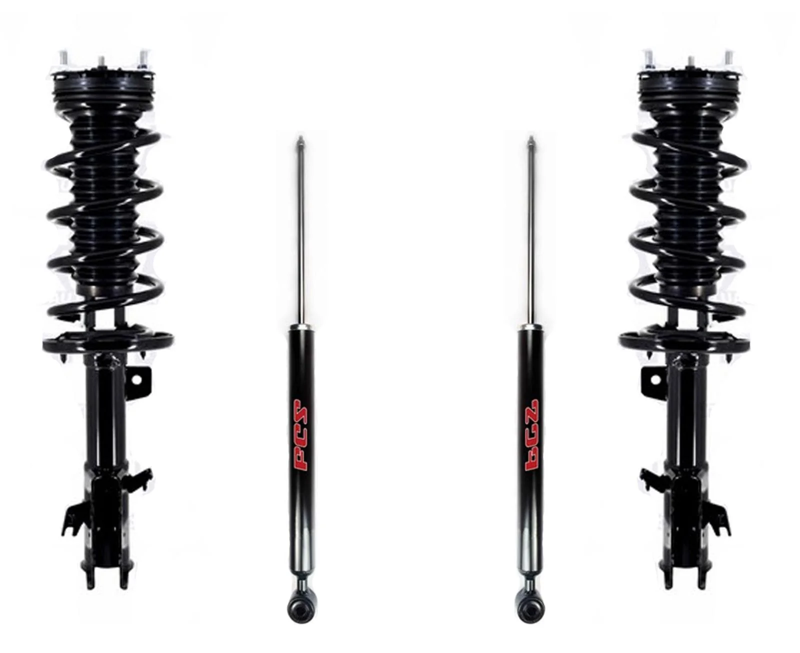 Front Complete Coil Spring Struts + Rear Shocks for 2011-2016 Ford Fiesta 6pc