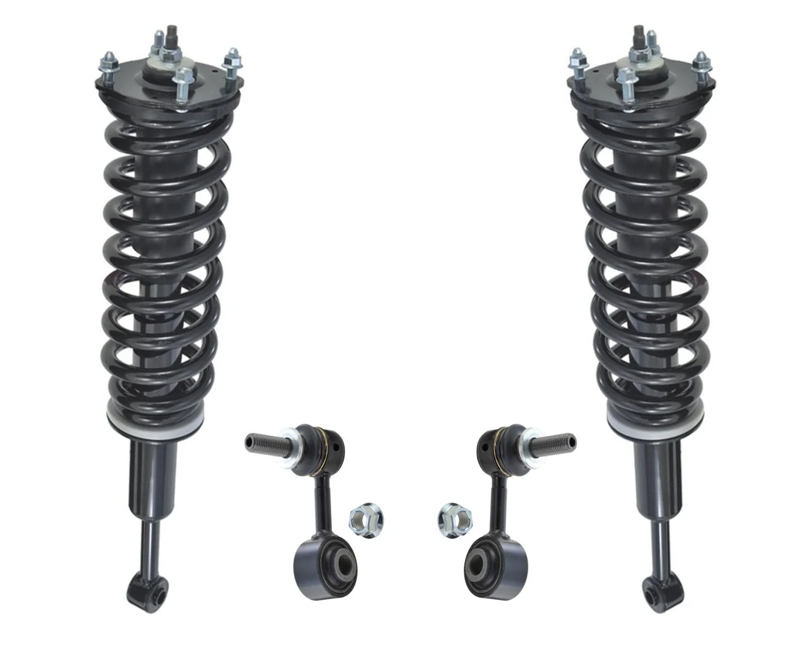 Front Complete Struts & Sway Bar Links For 15-21 Toyota Tundra Rear Wheel Drive