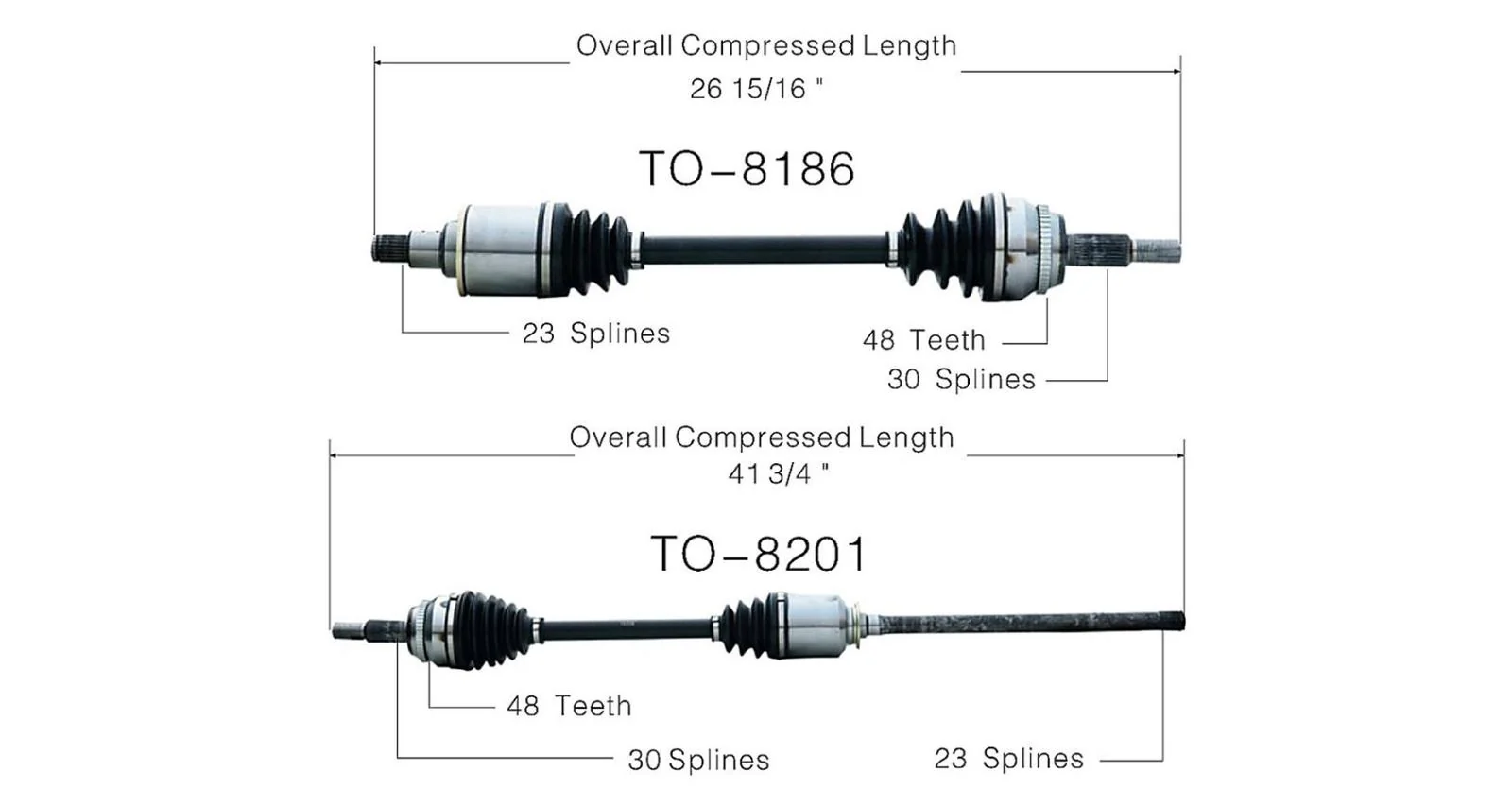 Front Complete CV Drive Shaft Axles for Toyota Sienna All Wheel Drive 4x4 04-10