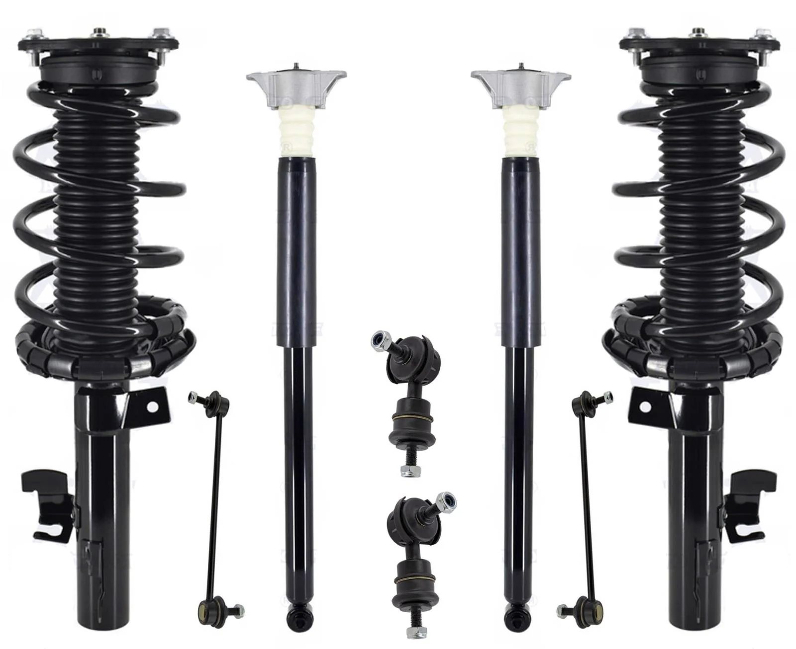 Front Complete Strut Assembly & Complete Rear Shock For Mazda 3 2004-2009
