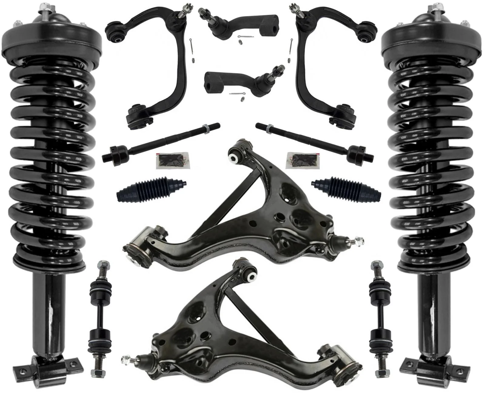 Front Complete Strut Control Arms Tie Rods & Links For Ford Expedition 14-2017