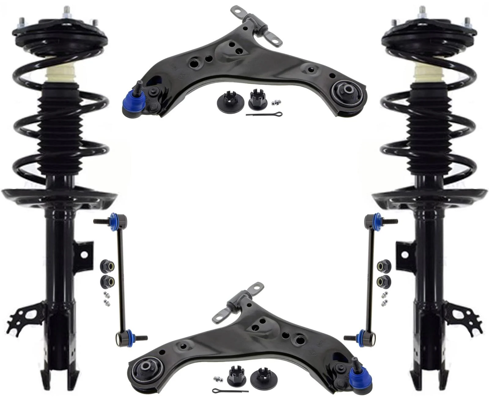 Front Complete Strut Lower Control Arms & Links For Toyota Rav4 2019 2020 2024