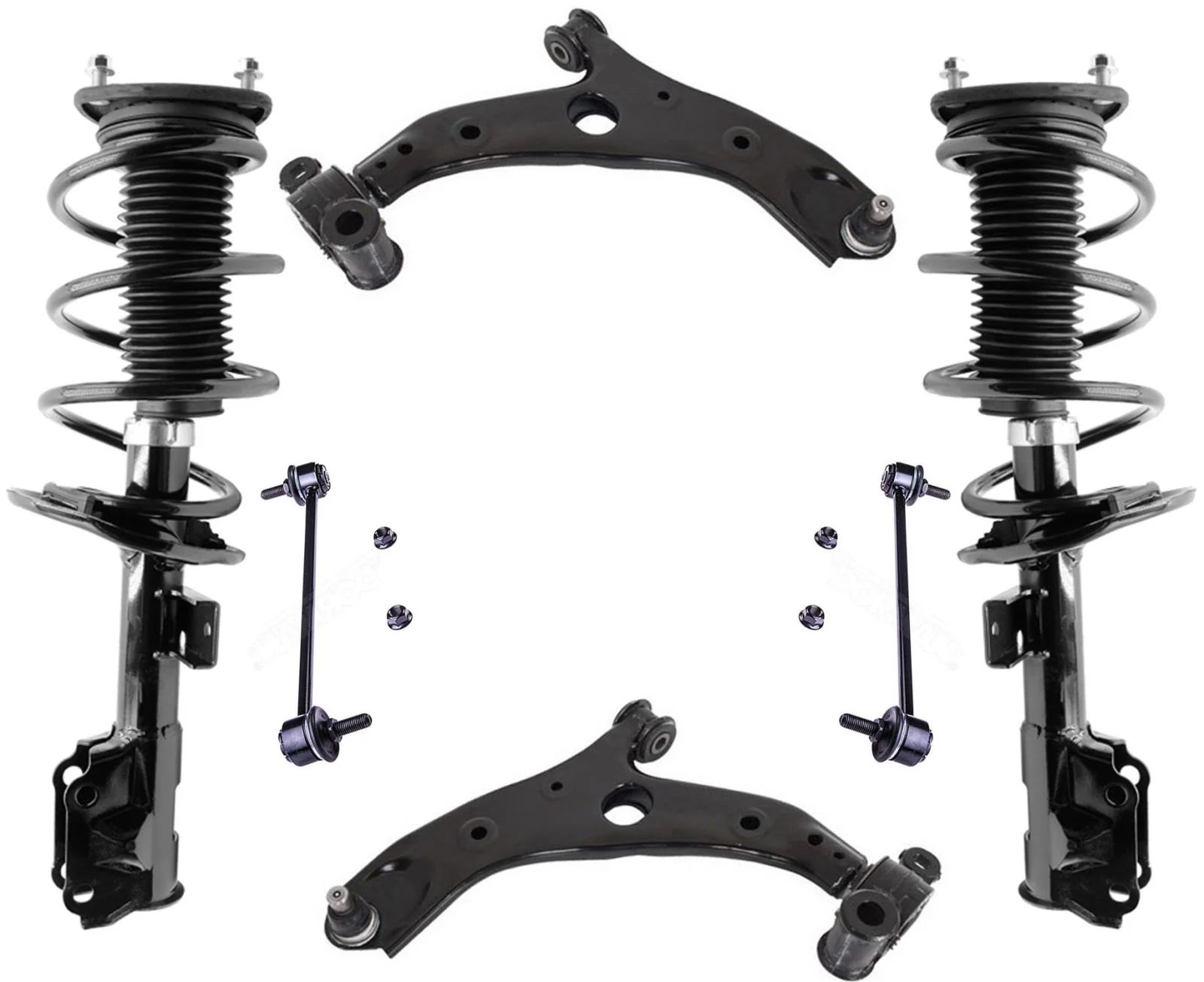 Front Complete Struts Assembly Lower Control Arms & Links For Mazda 3 2014-2018