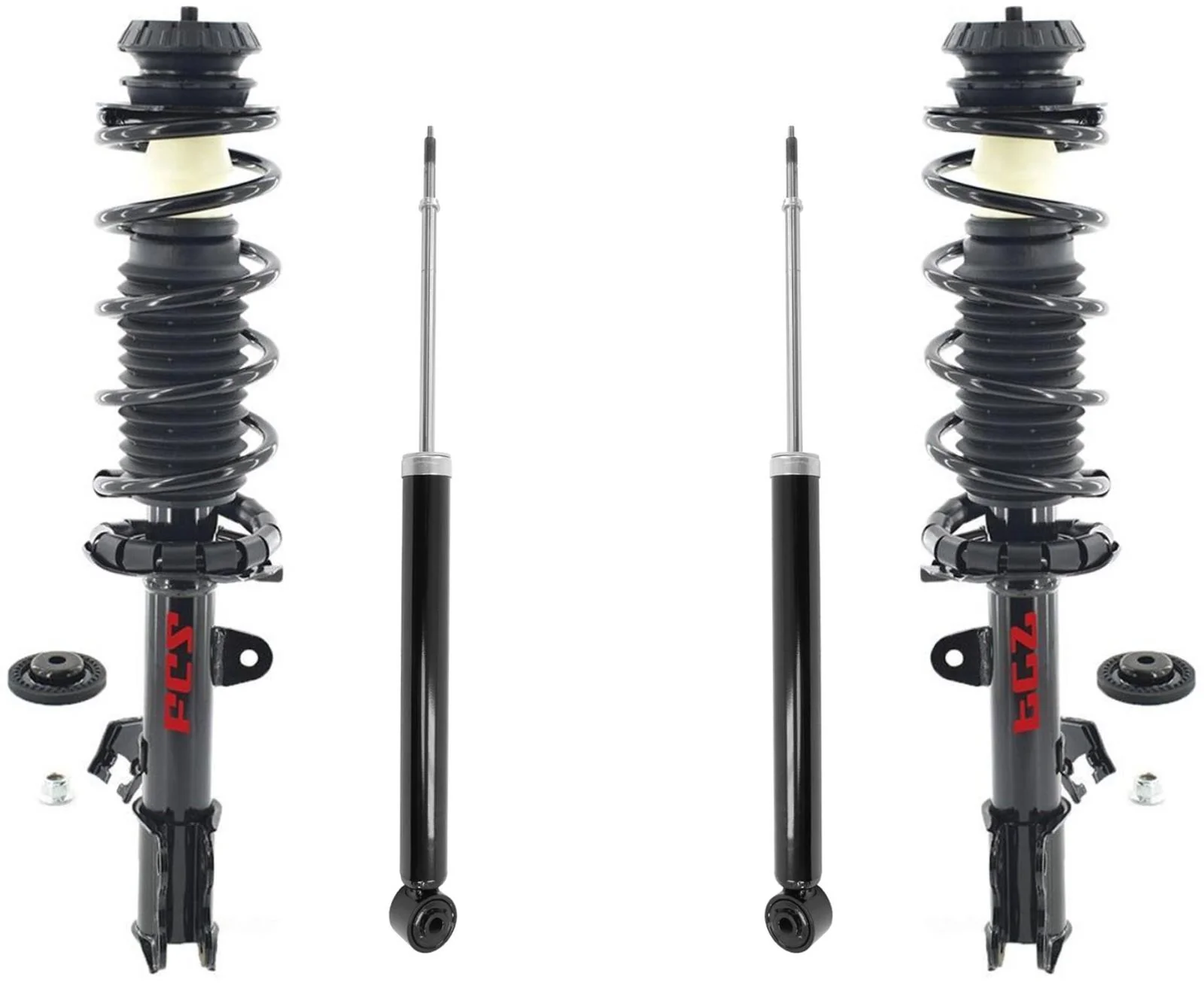Front Complete Struts Assembly & Rear Shocks For Nissan Versa 1.6L 2012-2019