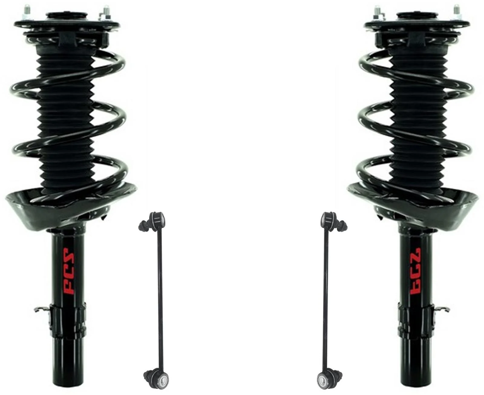 Front Complete Struts Assembly & Sway Bar Links For Honda Accord 2.4L 2013-2017